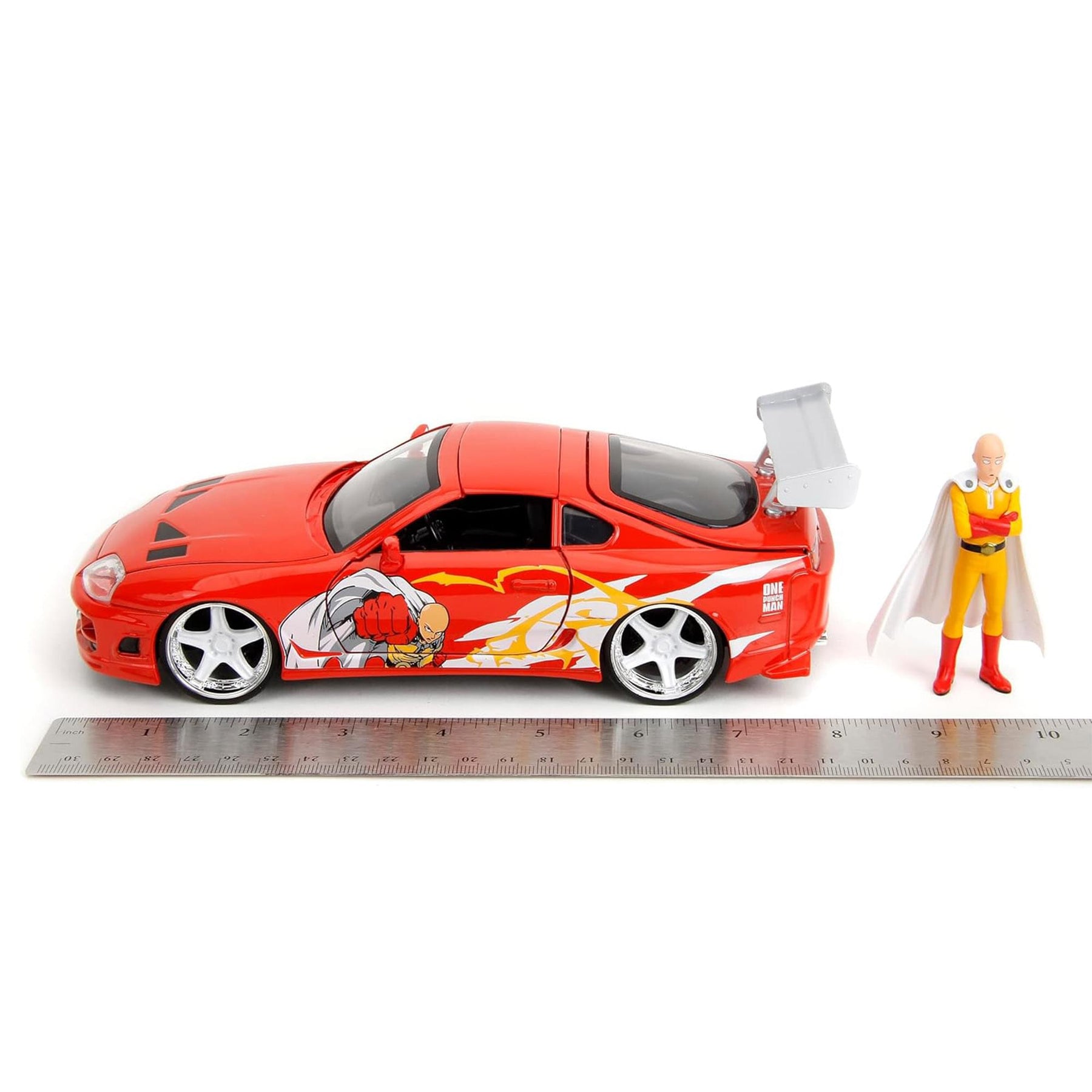 One Punch Man 1:24 1995 Toyota Supra Diecast Vehicle with Figure