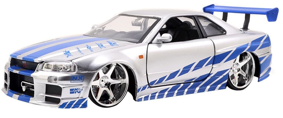 Fast & Furious 1:24 Diecast Vehicle: Brian's Nissan GT R R34, Silver