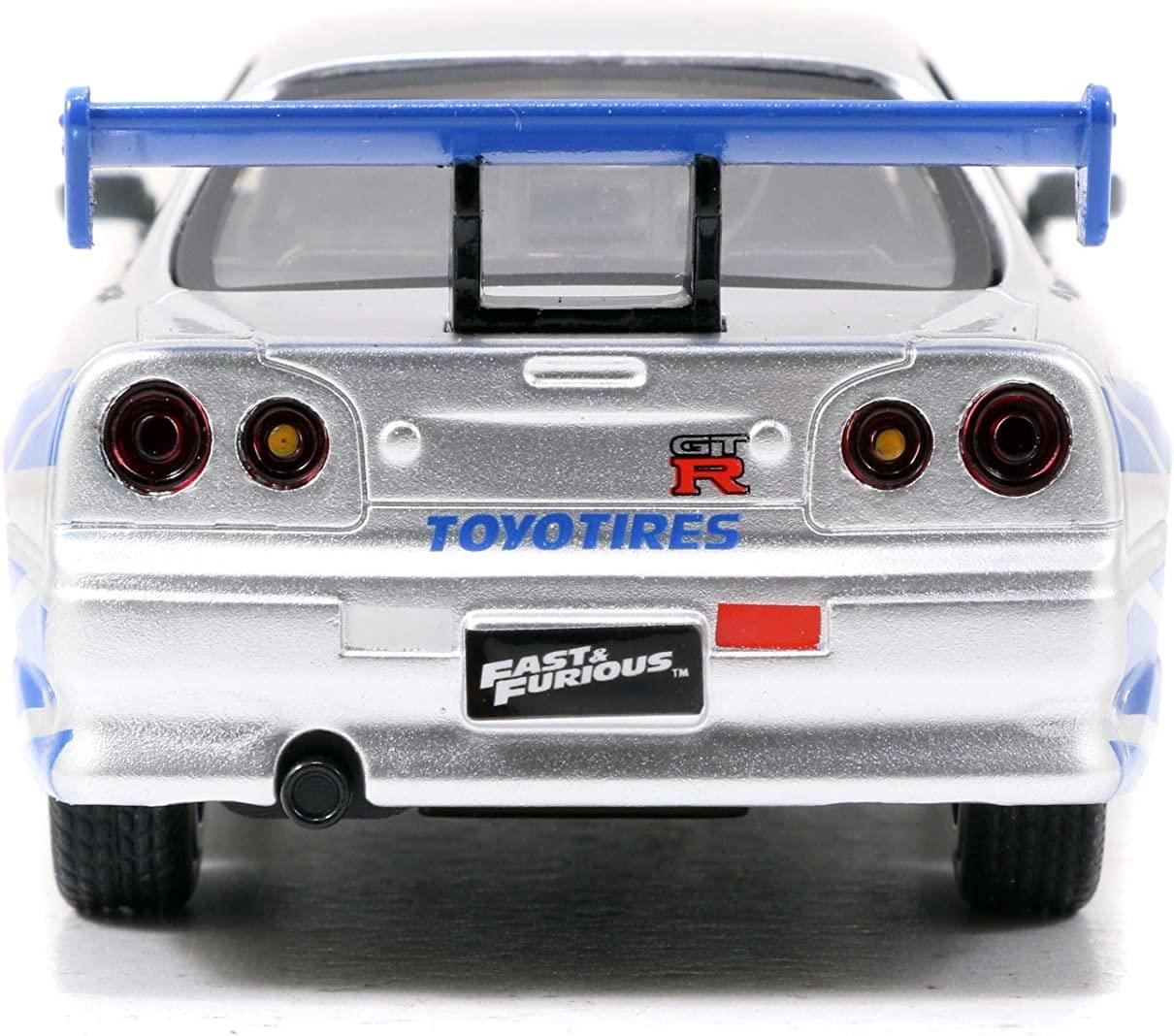 Fast and Furious 1:32 Brians Nissan Skyline GT-R R34 Diecast Car
