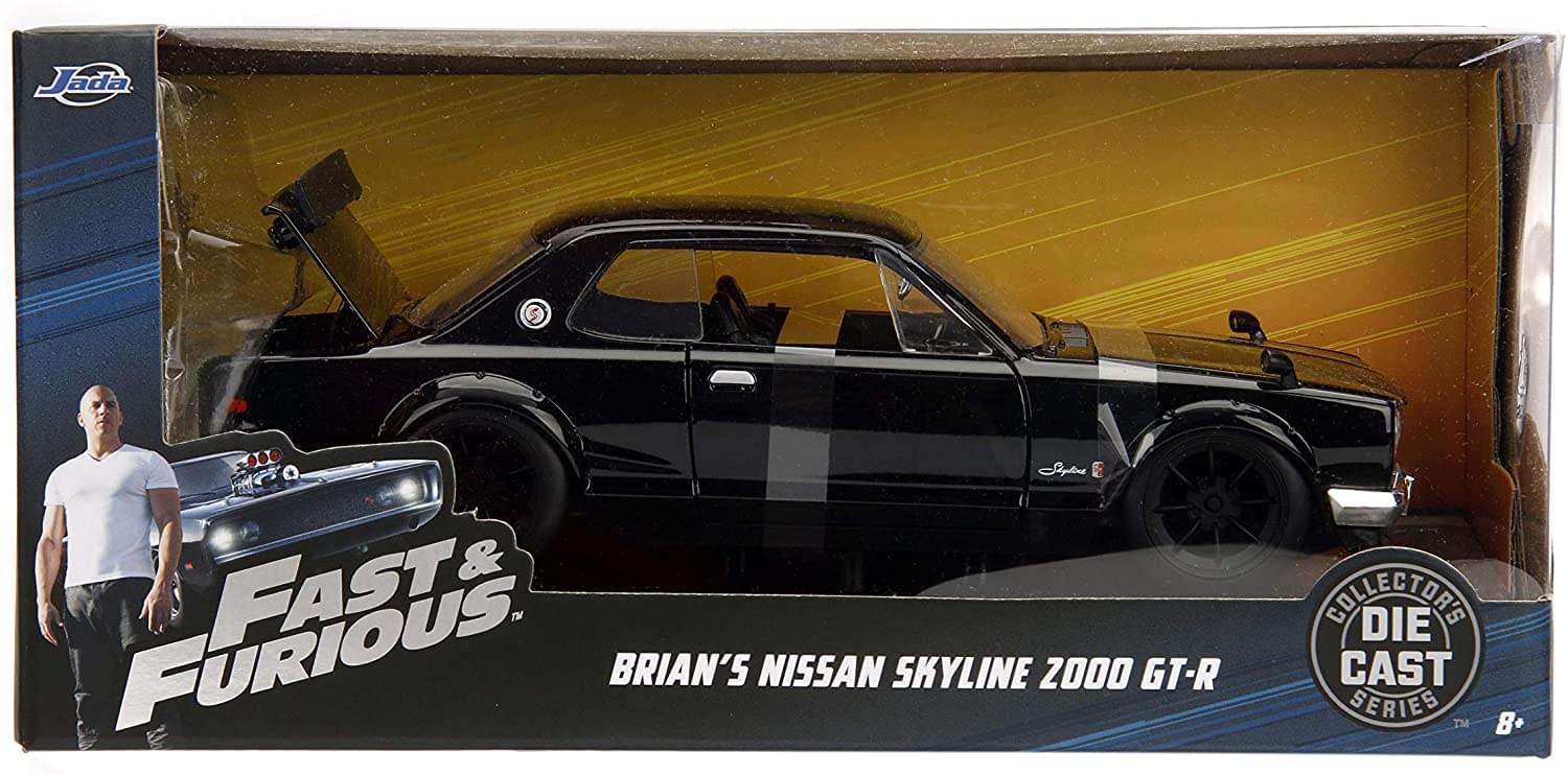 Fast & Furious Brian's Black Nissan Skyline 2000 GT-R 1:24 Die Cast Vehicle