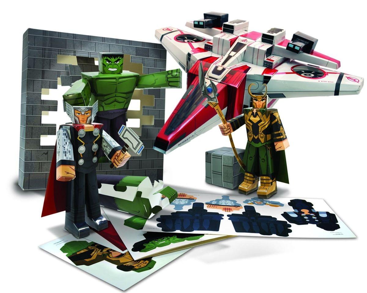 Marvel Avengers Assemble Papercraft Avenjet Aircraft Vehicle Pack