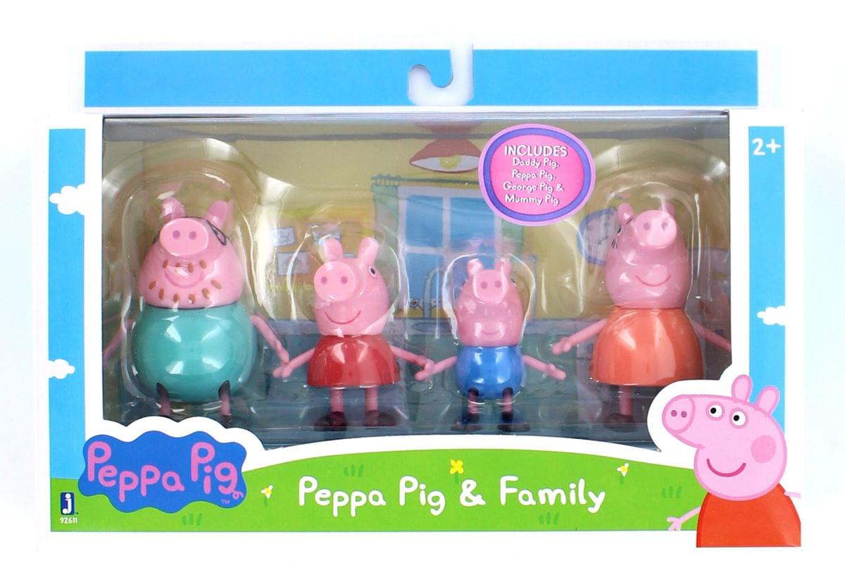 Peppa Pig 3" Peppa & Family Figure 4-Pack