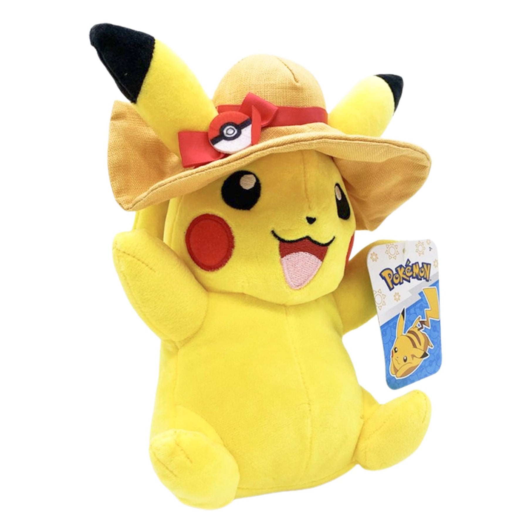Pokemon Pikachu with Sun Hat 8-Inch Plush