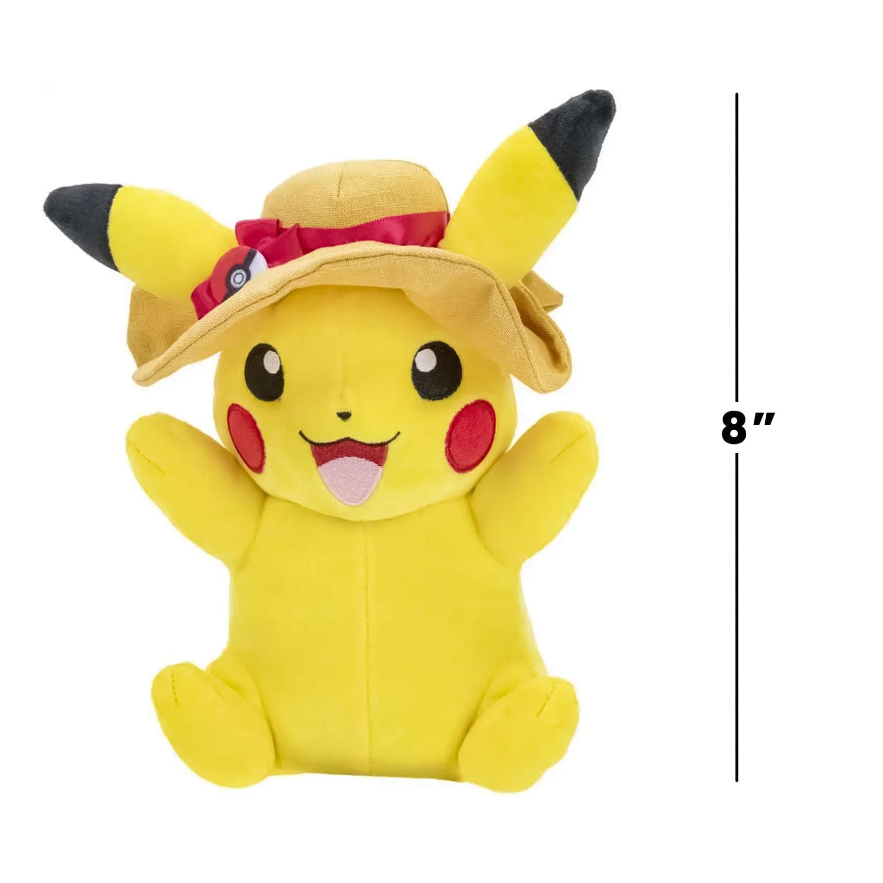 Pokemon Pikachu with Sun Hat 8-Inch Plush