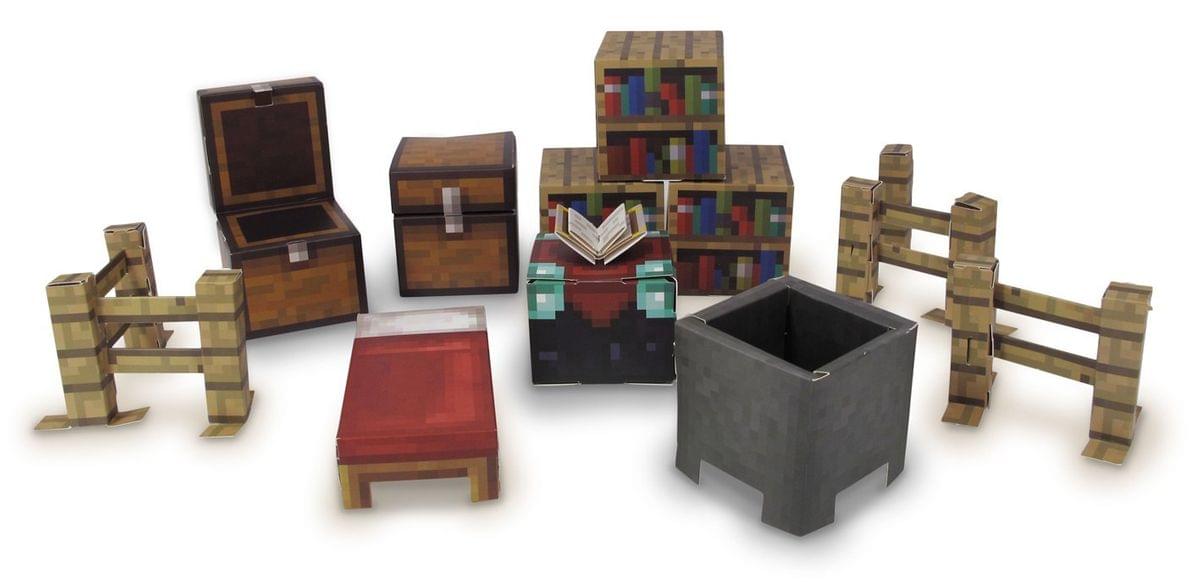 Minecraft Papercraft Overworld Utility Pack Build Set