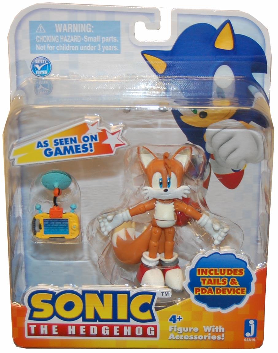 Sonic 3" Action Figure With Accessories Set Tails & Pda Device
