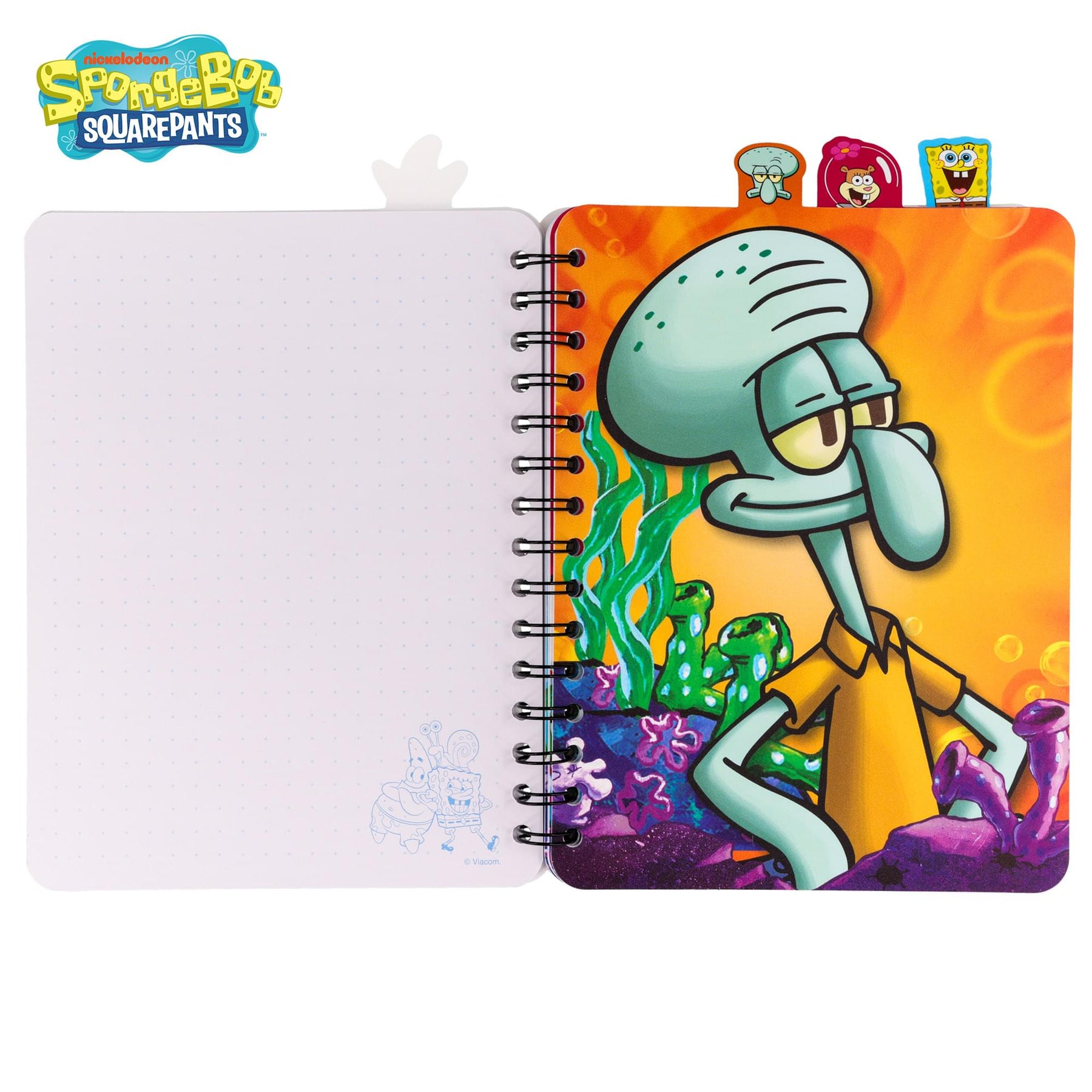 Nickelodeon SpongeBob SquarePants 4-Tab Spiral Notebook With 160 Dotted Sheets