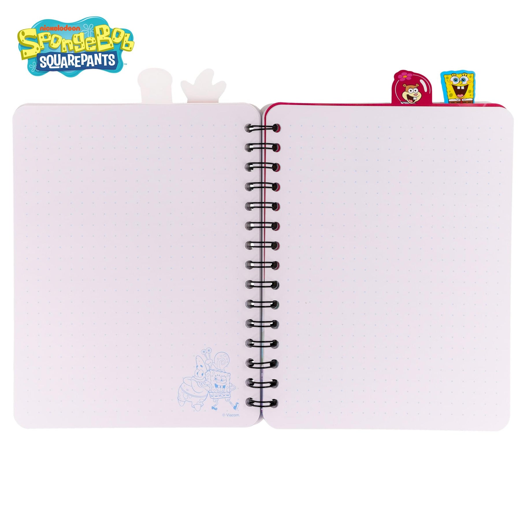 Nickelodeon SpongeBob SquarePants 4-Tab Spiral Notebook With 160 Dotted Sheets
