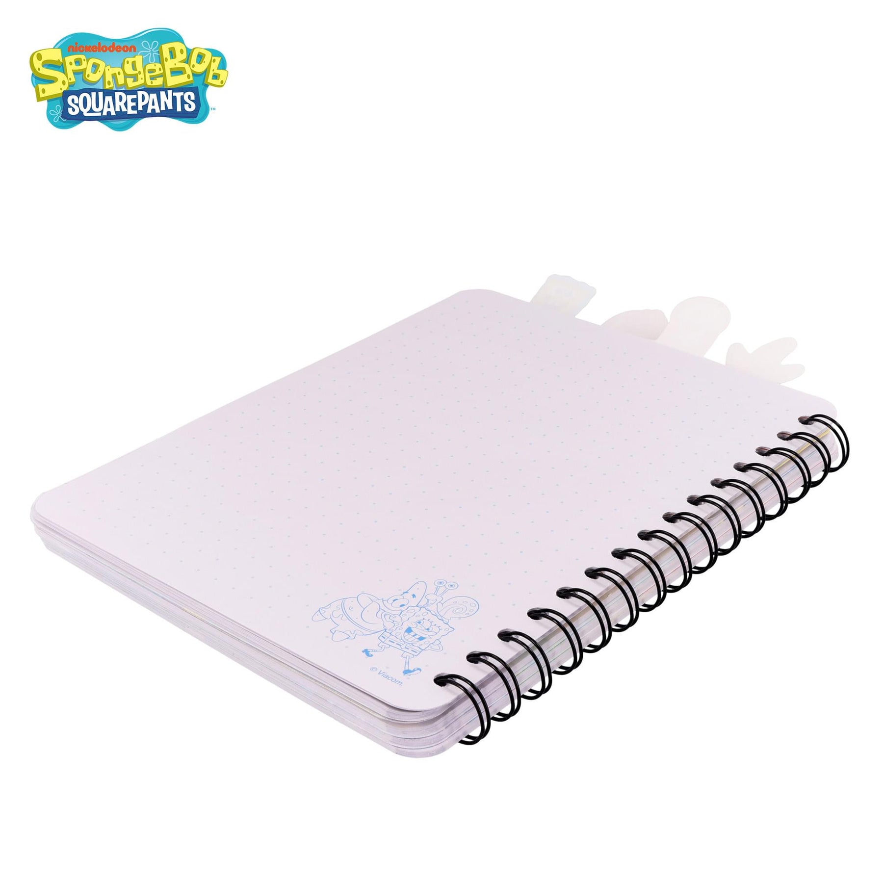 Nickelodeon SpongeBob SquarePants 4-Tab Spiral Notebook With 160 Dotted Sheets