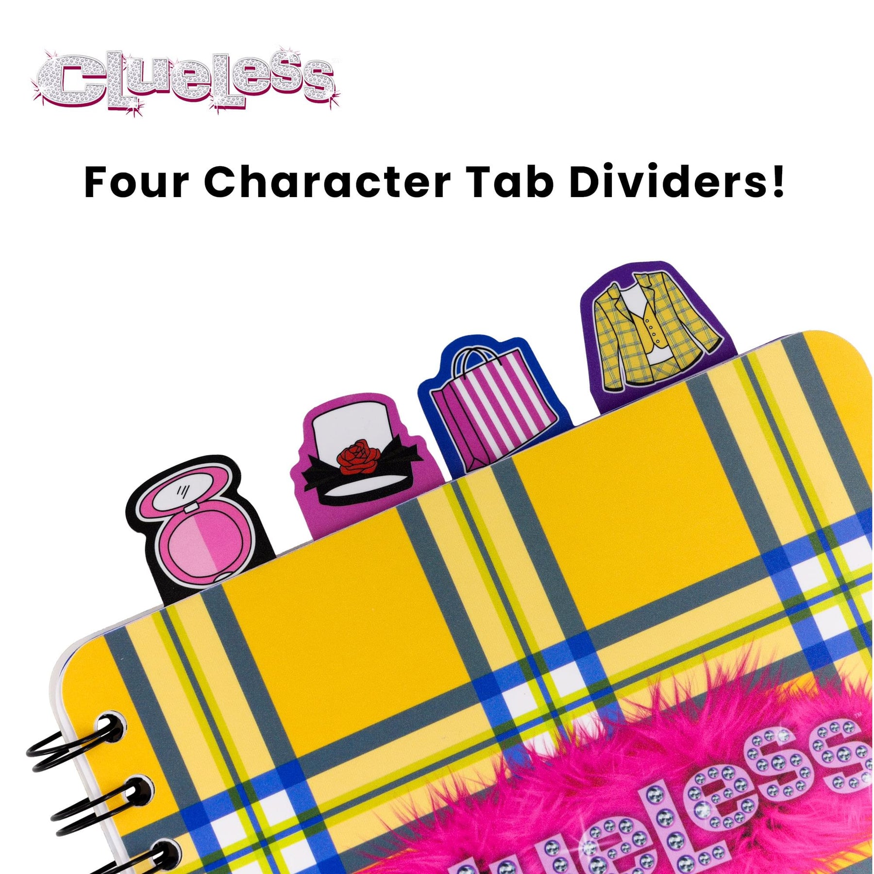 Clueless 4-Tab Spiral Notebook With 160 Dotted Sheets | 6 x 9 Inches