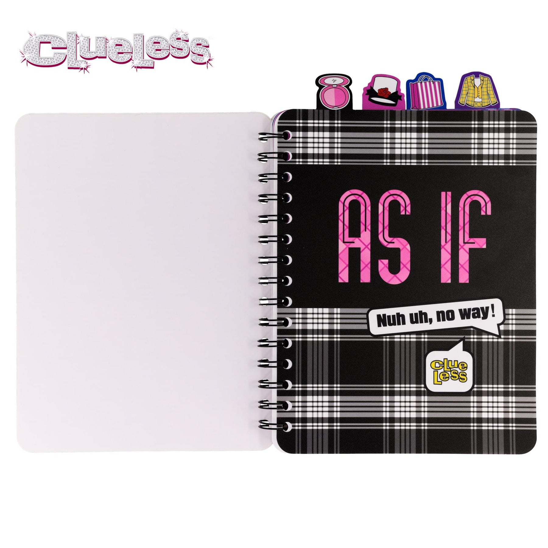 Clueless 4-Tab Spiral Notebook With 160 Dotted Sheets | 6 x 9 Inches