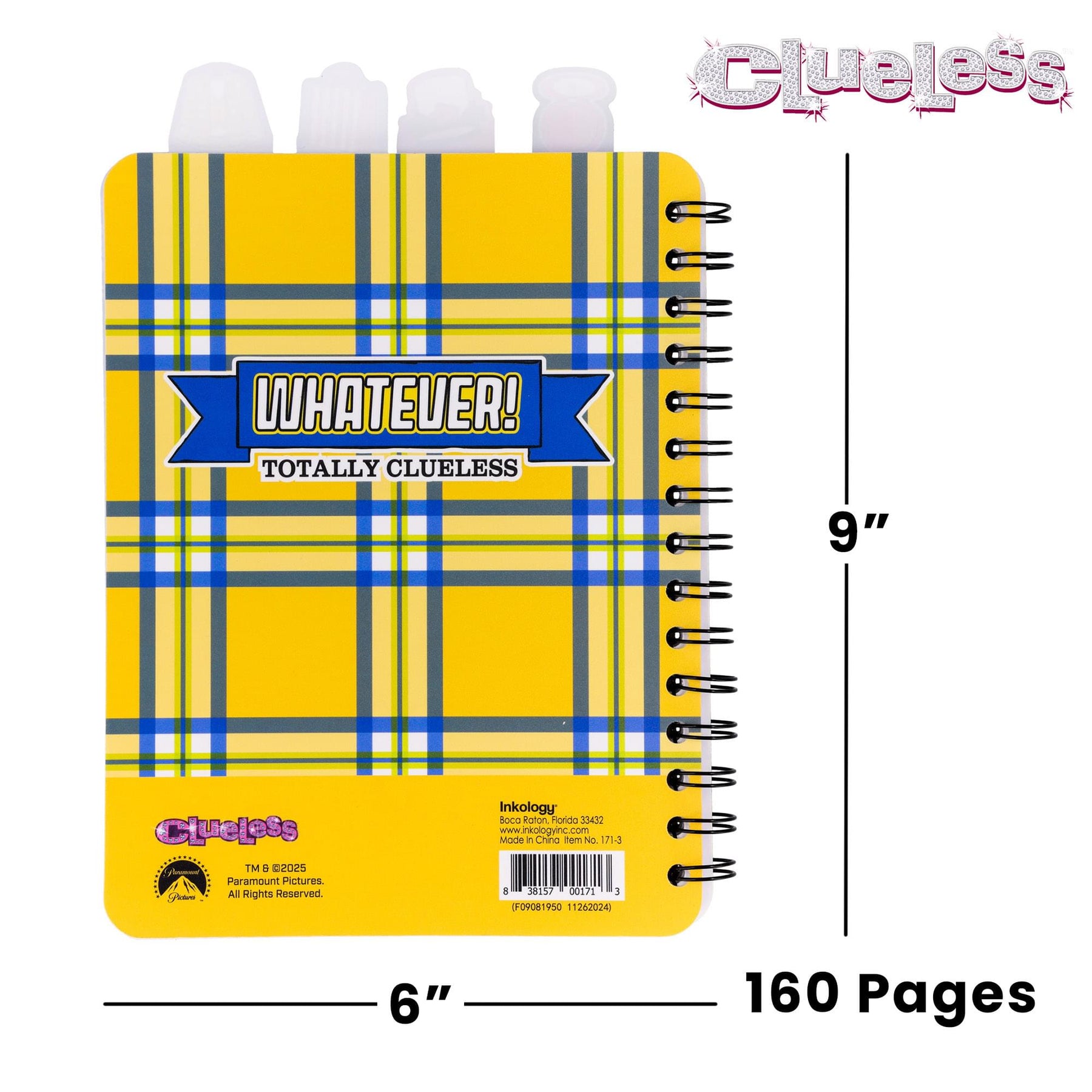 Clueless 4-Tab Spiral Notebook With 160 Dotted Sheets | 6 x 9 Inches