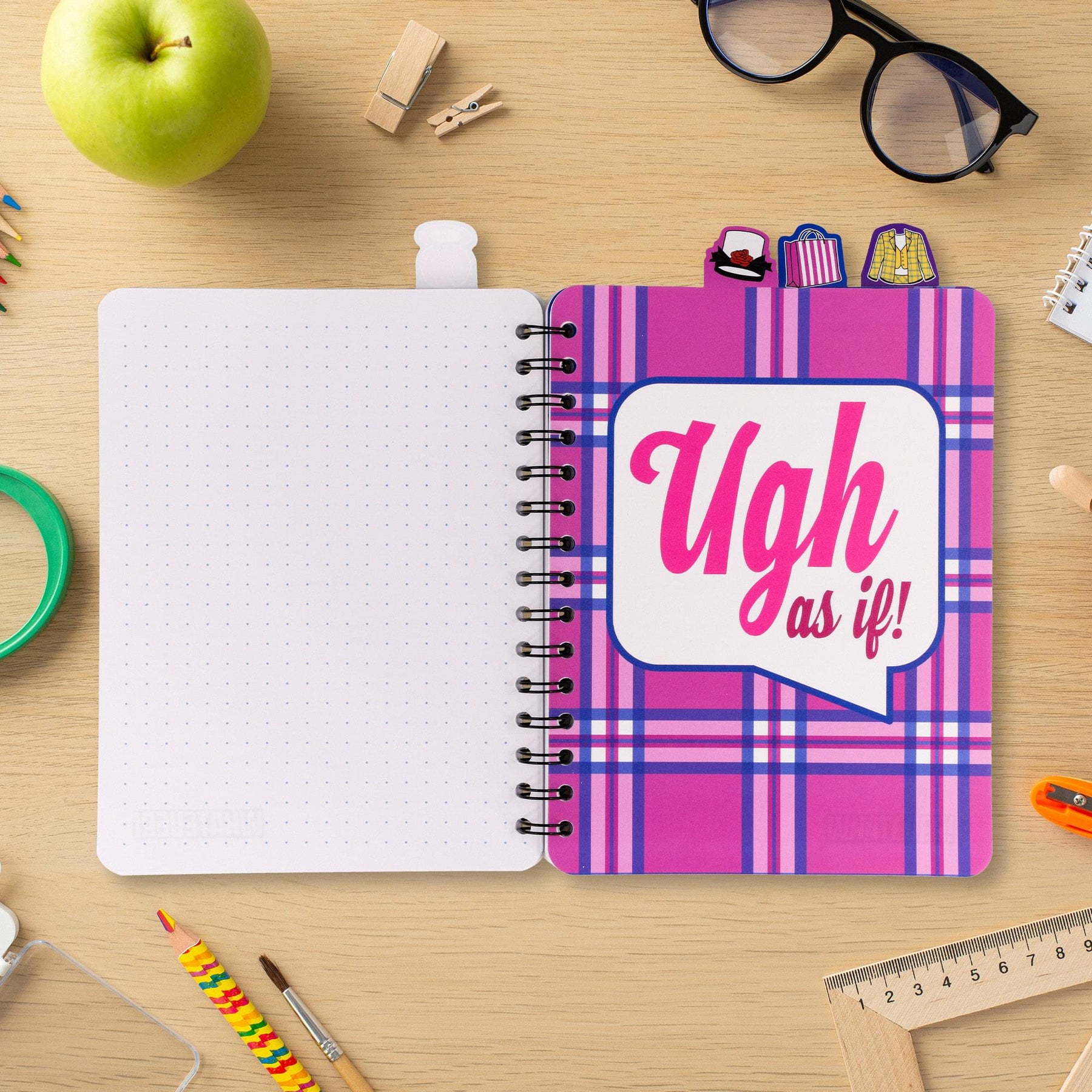 Clueless 4-Tab Spiral Notebook With 160 Dotted Sheets | 6 x 9 Inches