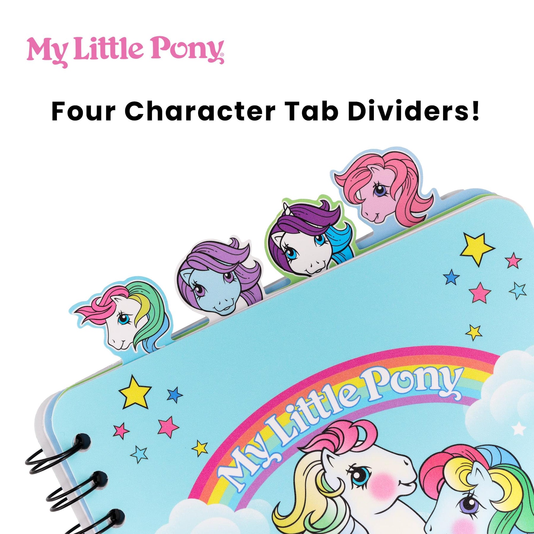 My Little Pony Trio 4-Tab Spiral Notebook With 160 Dotted Sheets | 6 x 9 Inches