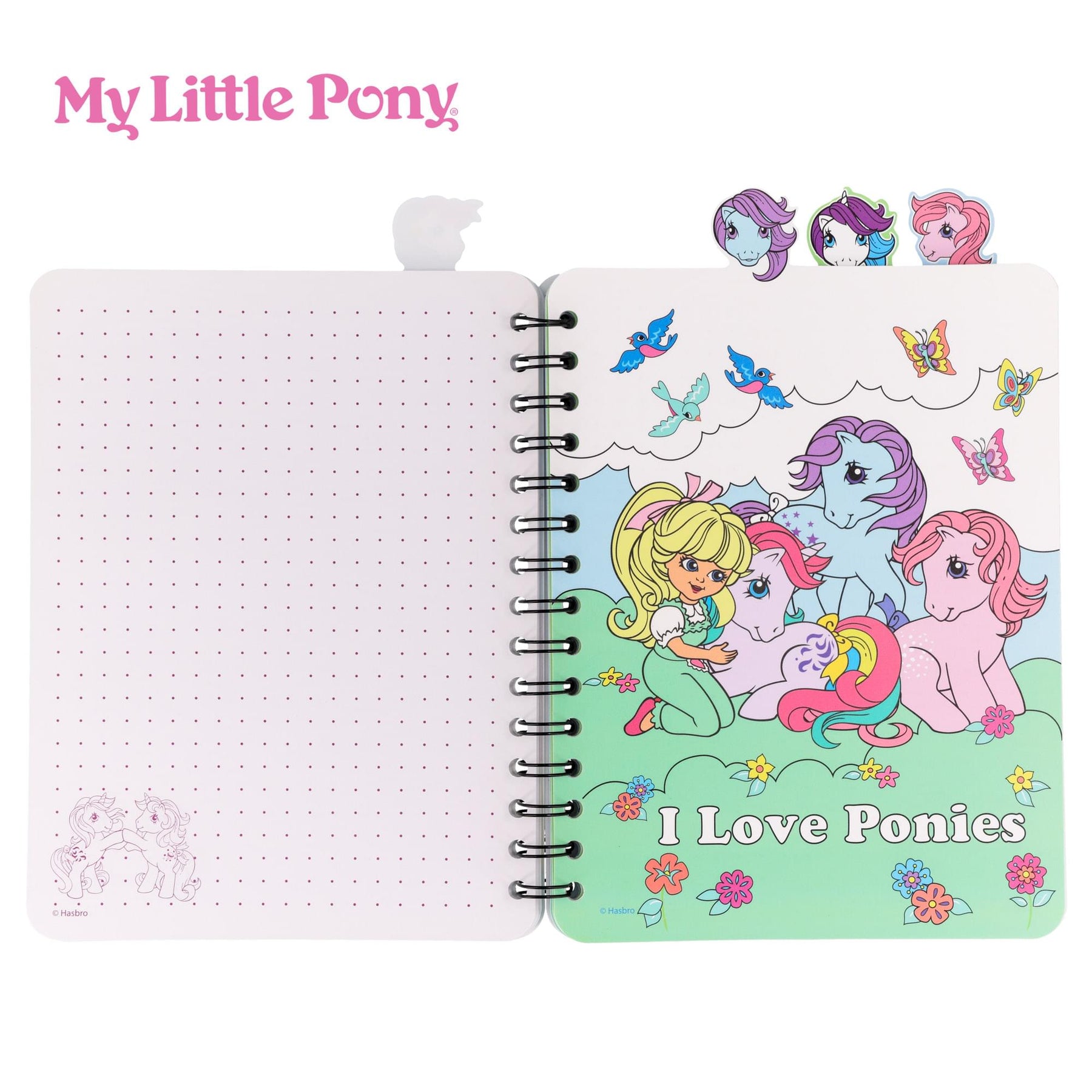 My Little Pony Trio 4-Tab Spiral Notebook With 160 Dotted Sheets | 6 x 9 Inches
