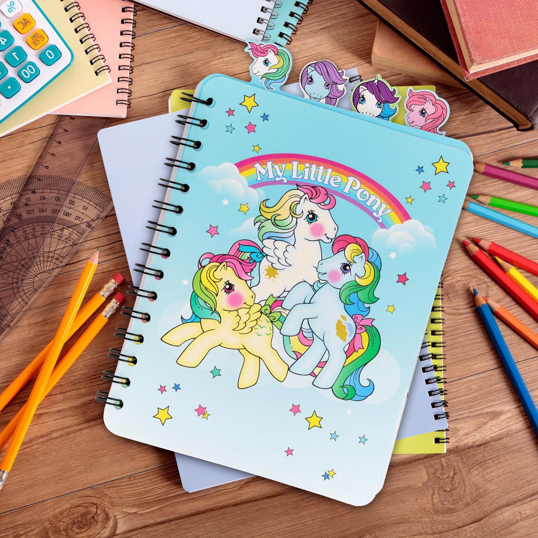 My Little Pony Trio 4-Tab Spiral Notebook With 160 Dotted Sheets | 6 x 9 Inches