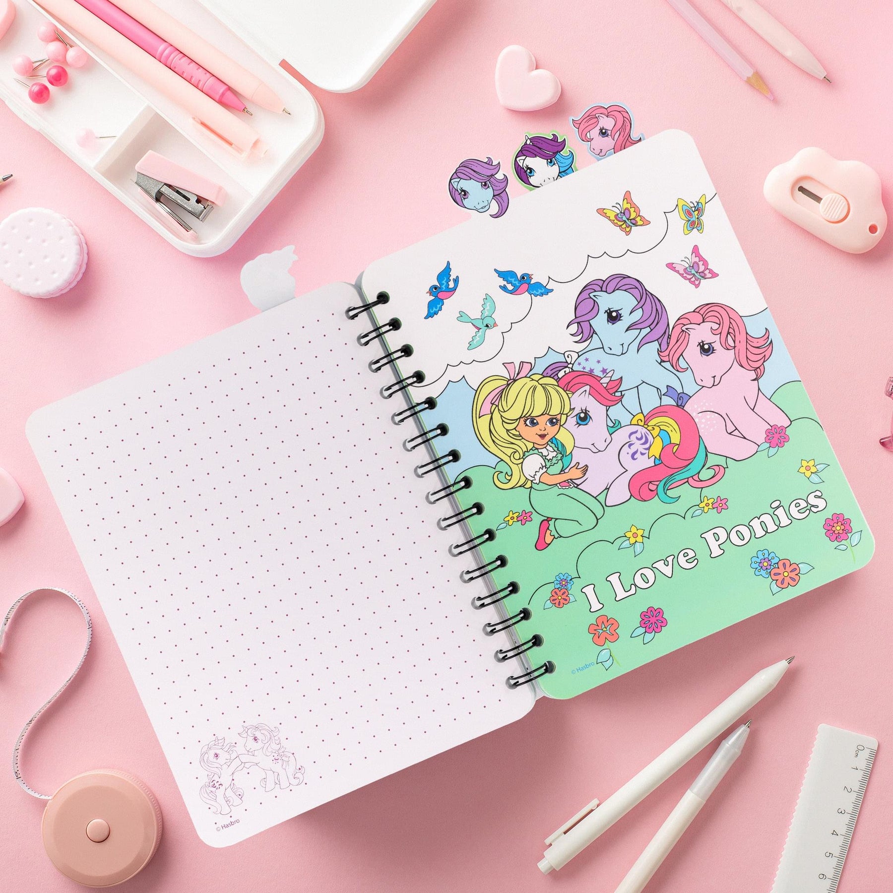 My Little Pony Trio 4-Tab Spiral Notebook With 160 Dotted Sheets | 6 x 9 Inches