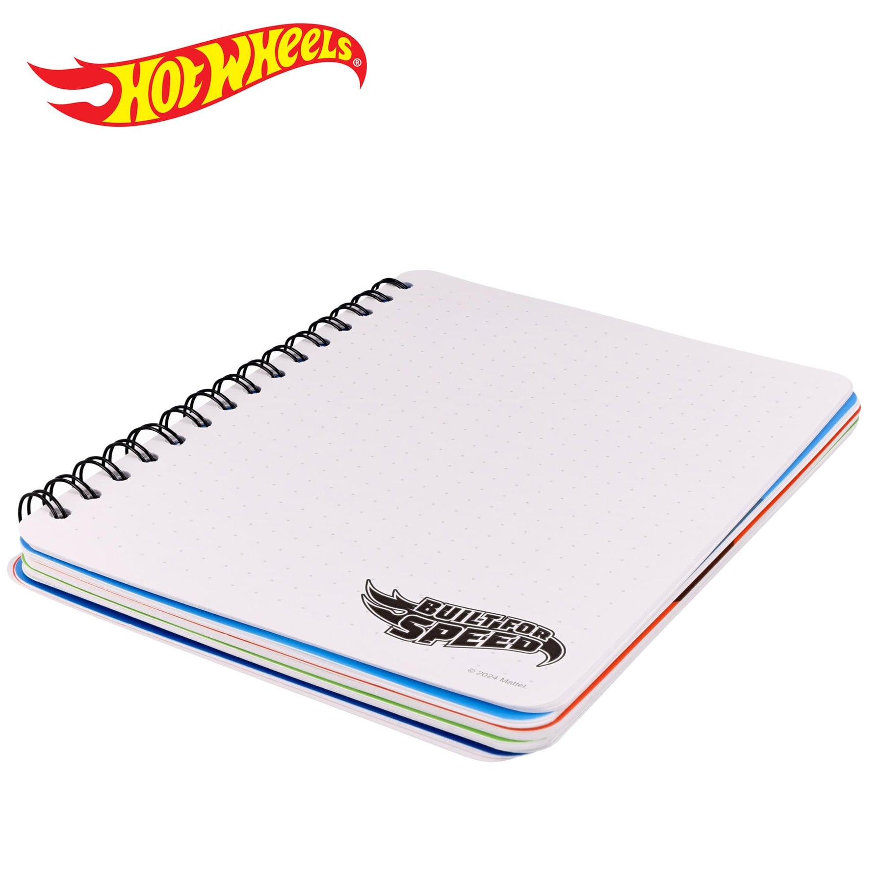 Hot Wheels 4-Tab Spiral Notebook With 160 Dotted Sheets | 6 x 9 Inches