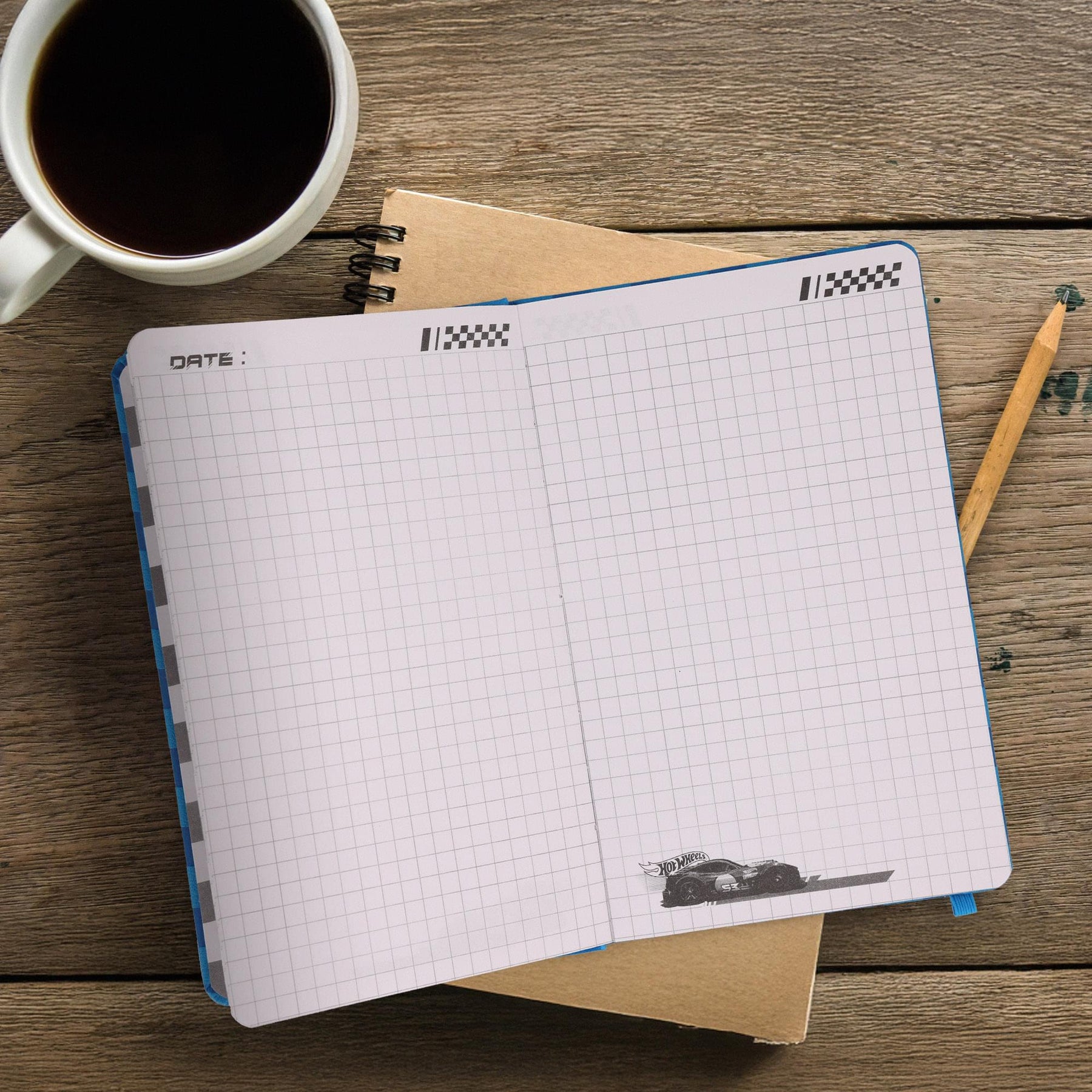 Hot Wheels 80-Page Vegan Leather Notebook | 5 x 8 Inches