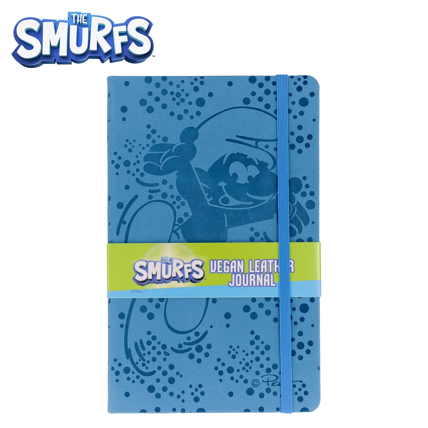 The Smurfs 80-Page Vegan Leather Notebook | 5 x 8 Inches