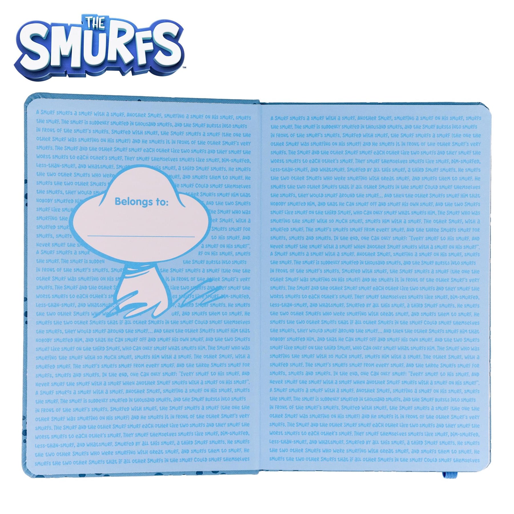 The Smurfs 80-Page Vegan Leather Notebook | 5 x 8 Inches