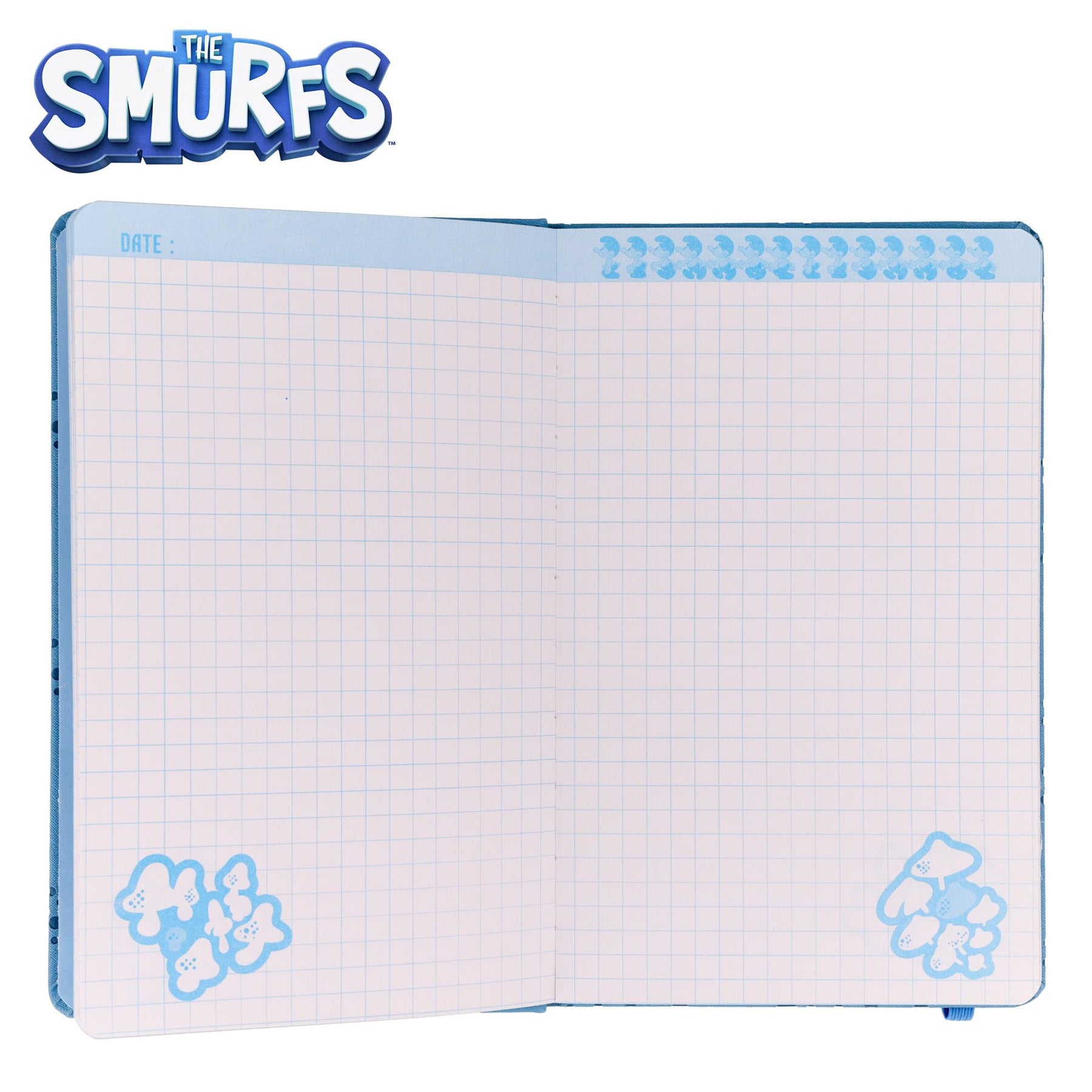 The Smurfs 80-Page Vegan Leather Notebook | 5 x 8 Inches