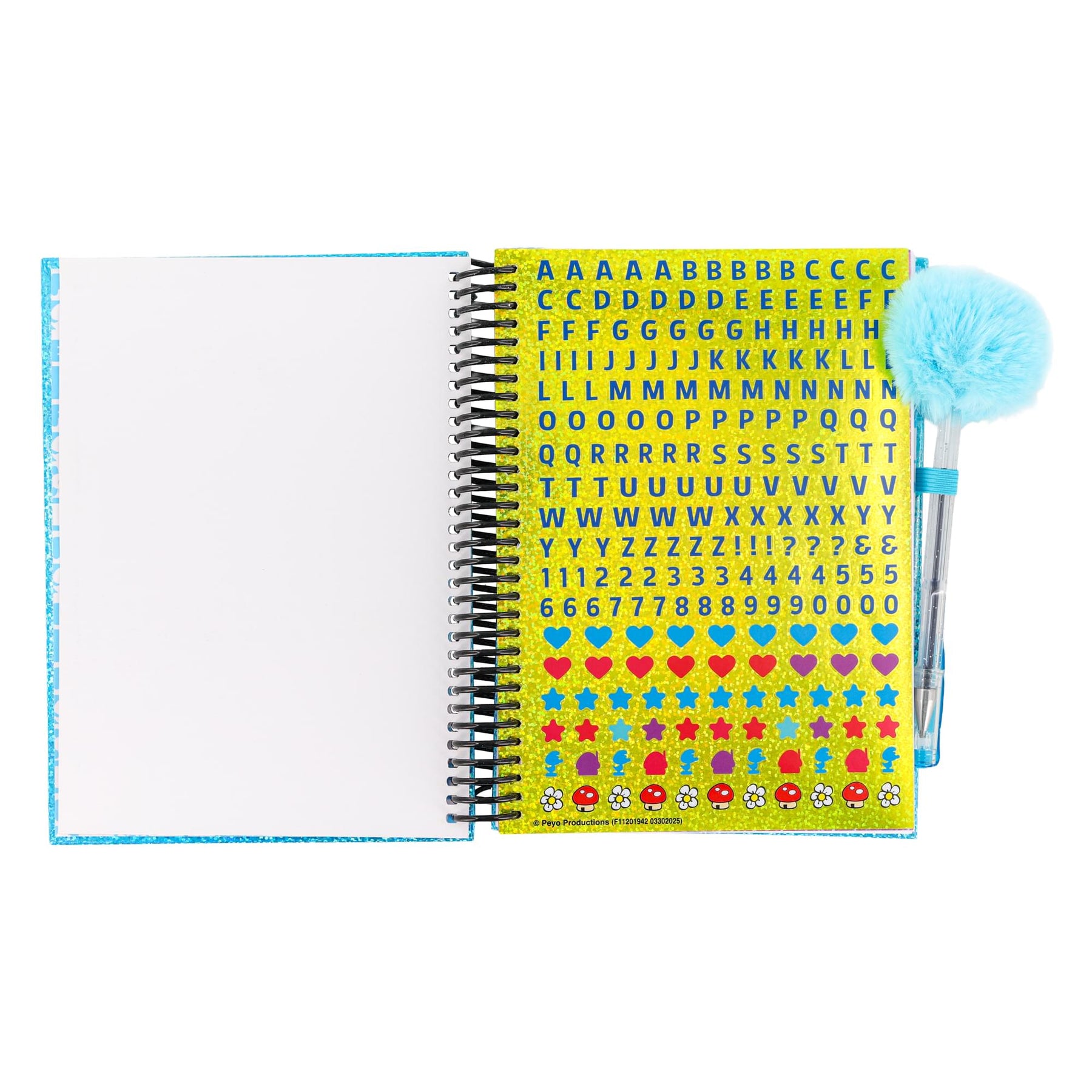 The Smurfs Smurfette Spiral Notebook With Gel Pen and Stickers