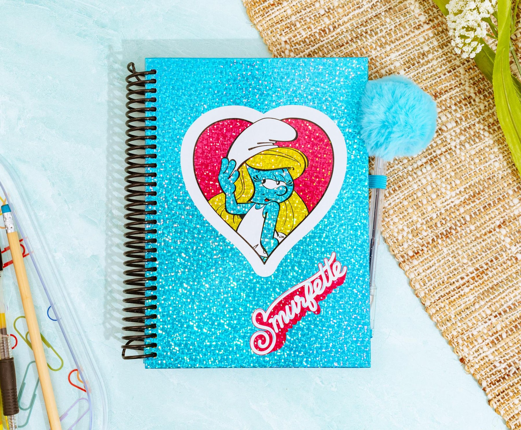 The Smurfs Smurfette Spiral Notebook With Gel Pen and Stickers