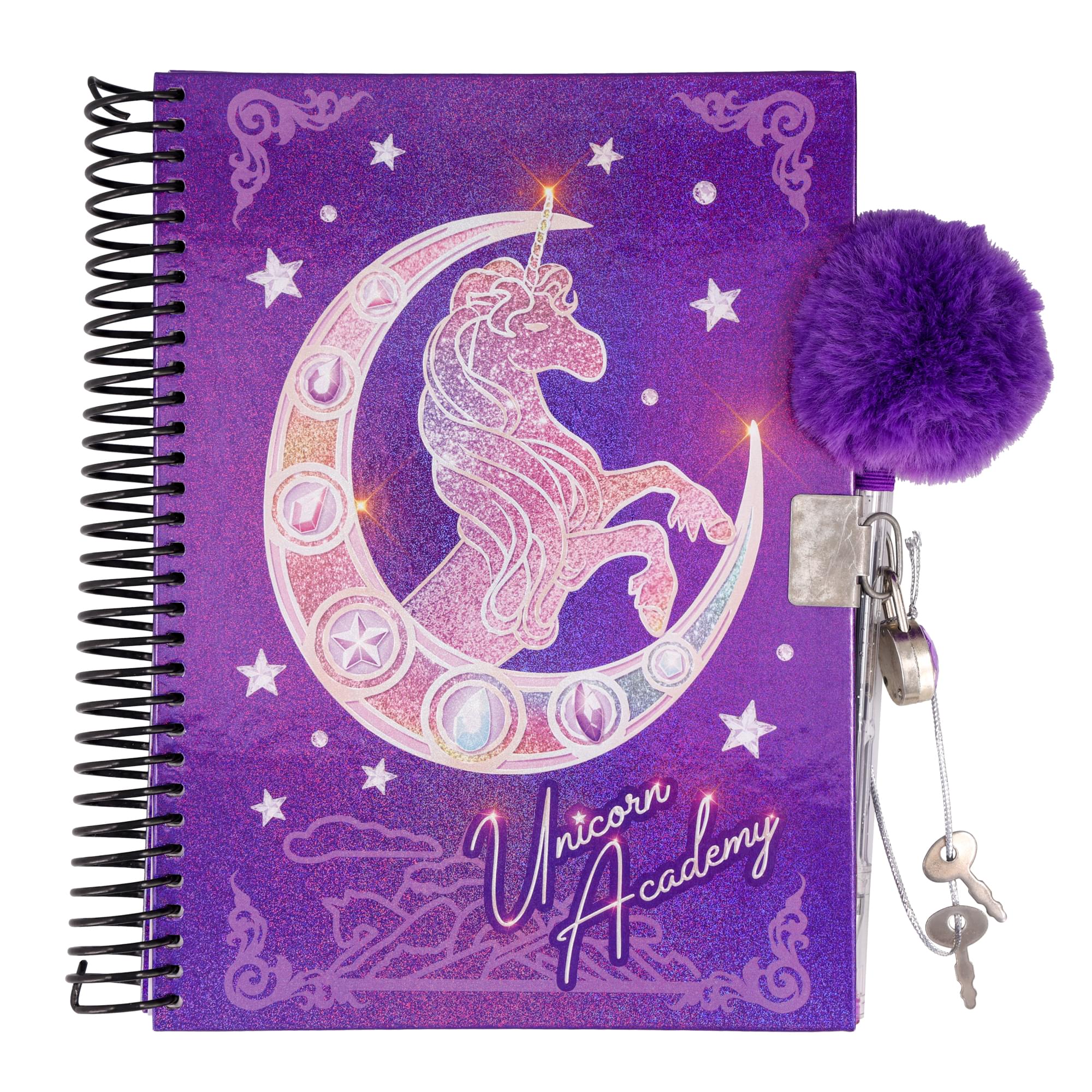 Unicorn Academy Spiral Sparkle Journal | Free Shipping