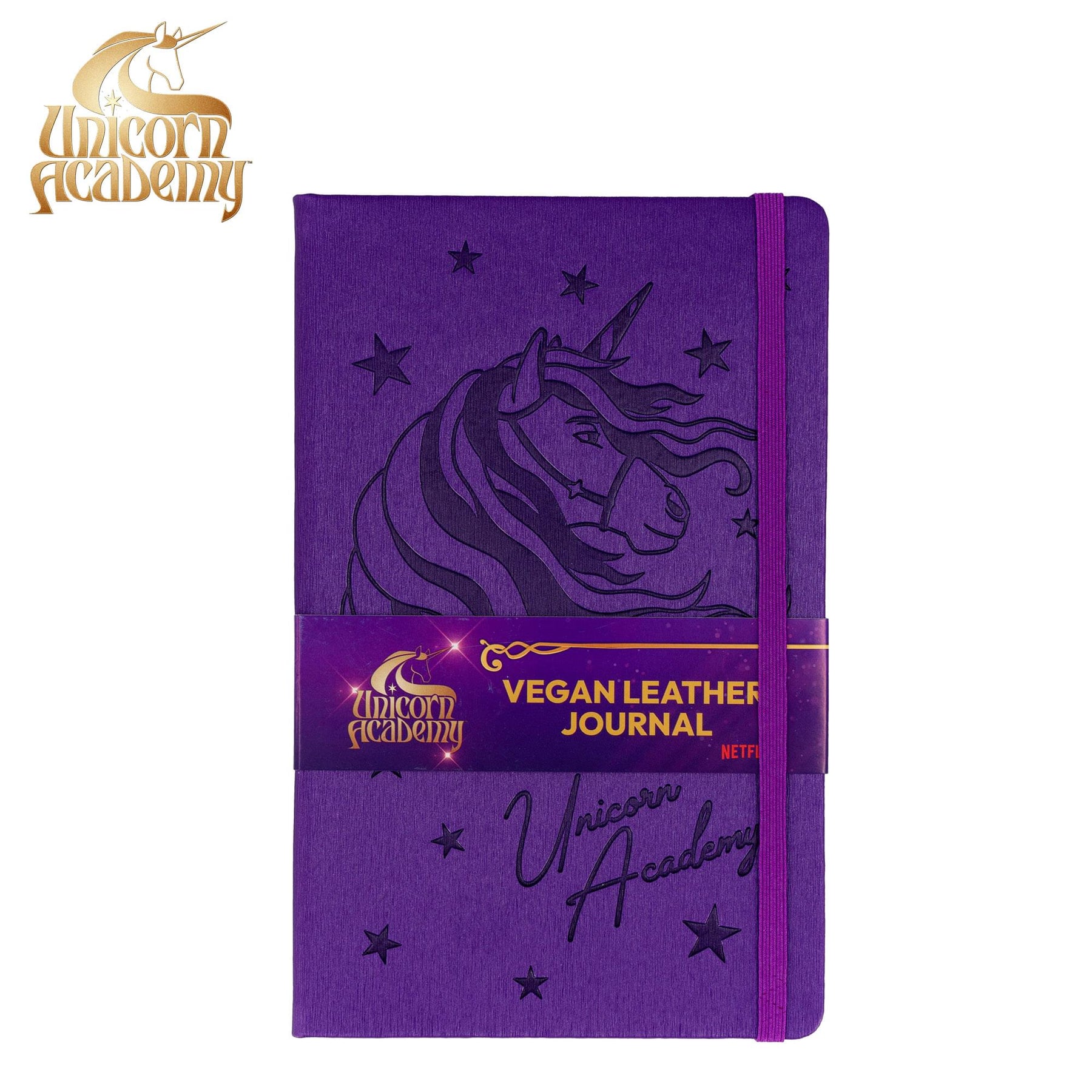 Unicorn Academy 80-Page Vegan Leather Notebook | 5 x 8 Inches