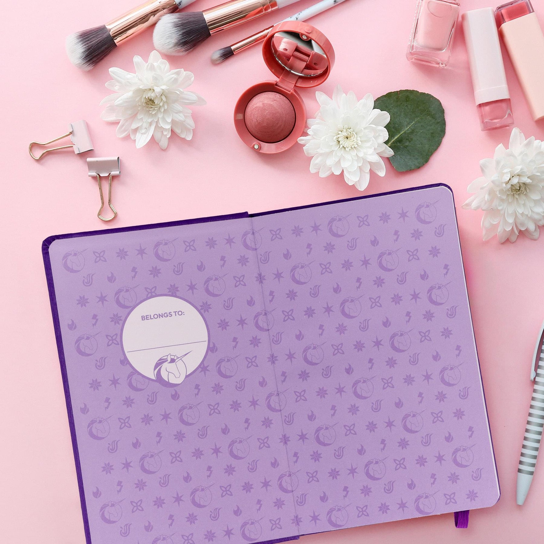 Unicorn Academy 80-Page Vegan Leather Notebook | 5 x 8 Inches