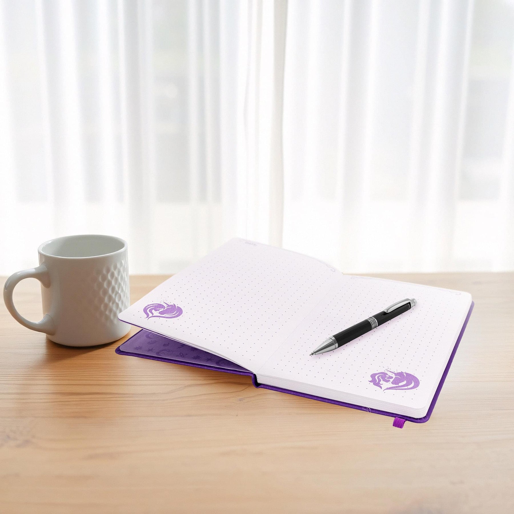 Unicorn Academy 80-Page Vegan Leather Notebook | 5 x 8 Inches