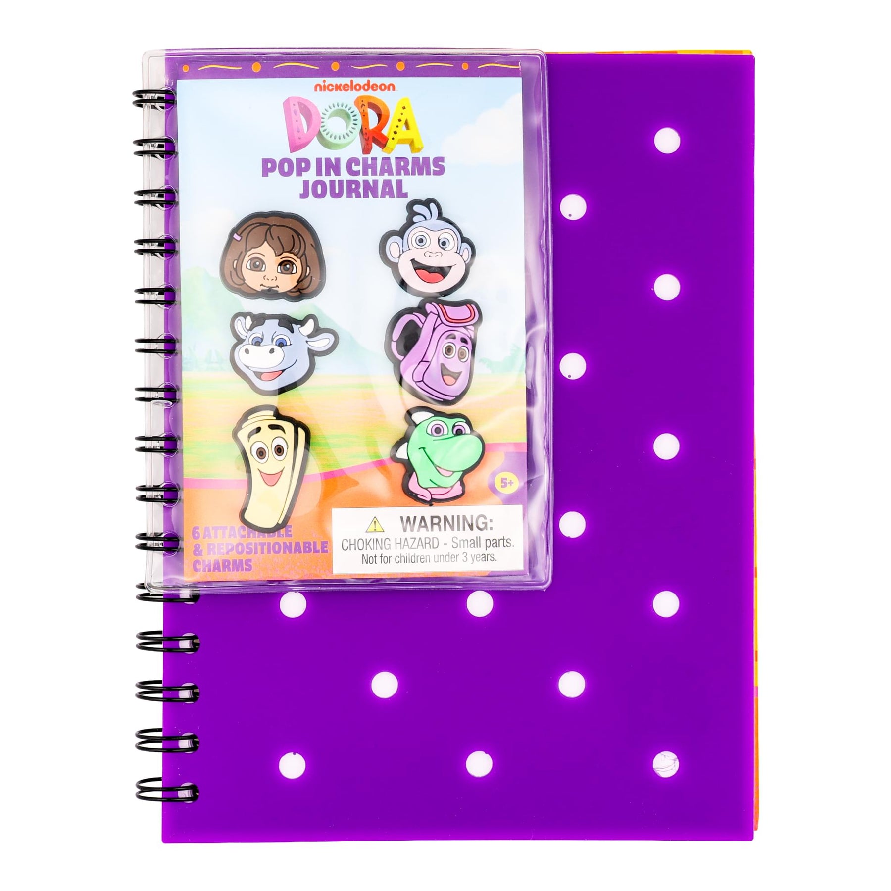 Nickelodeon Dora The Explorer Notebook With Pop Charms and 160 Dotted Sheets