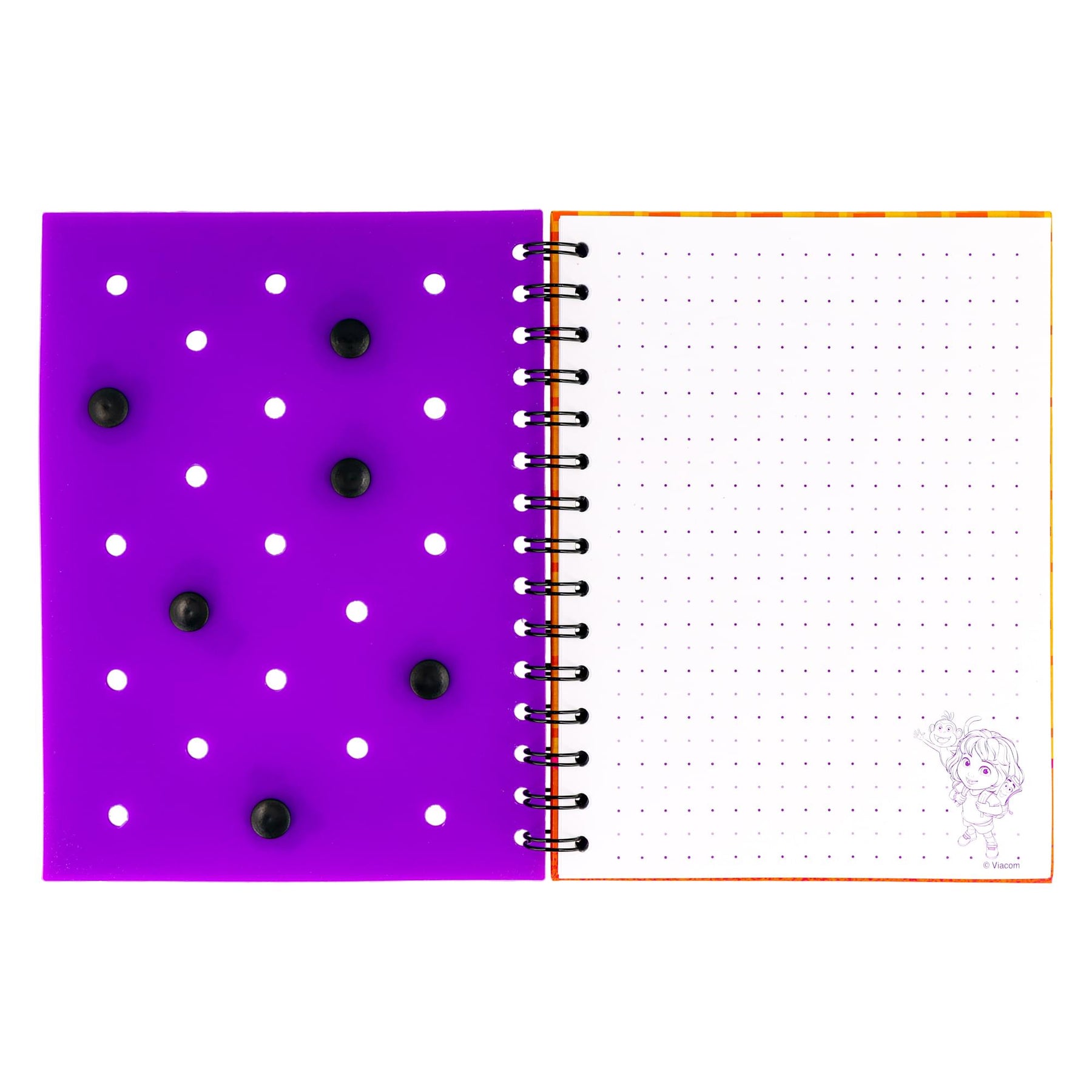Nickelodeon Dora The Explorer Notebook With Pop Charms and 160 Dotted Sheets