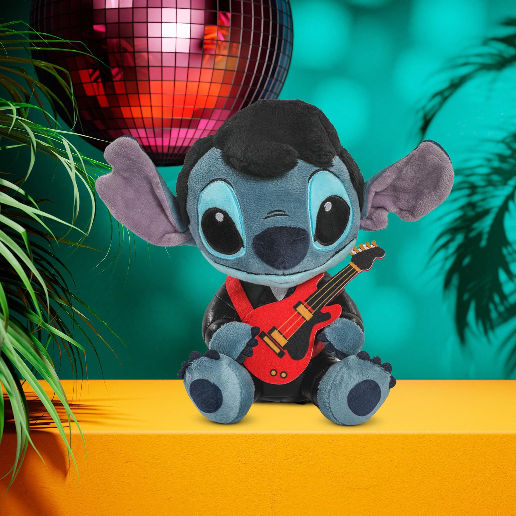 Disney Lilo & Stitch 9 Inch Elvis Stitch Plush | Black Leather