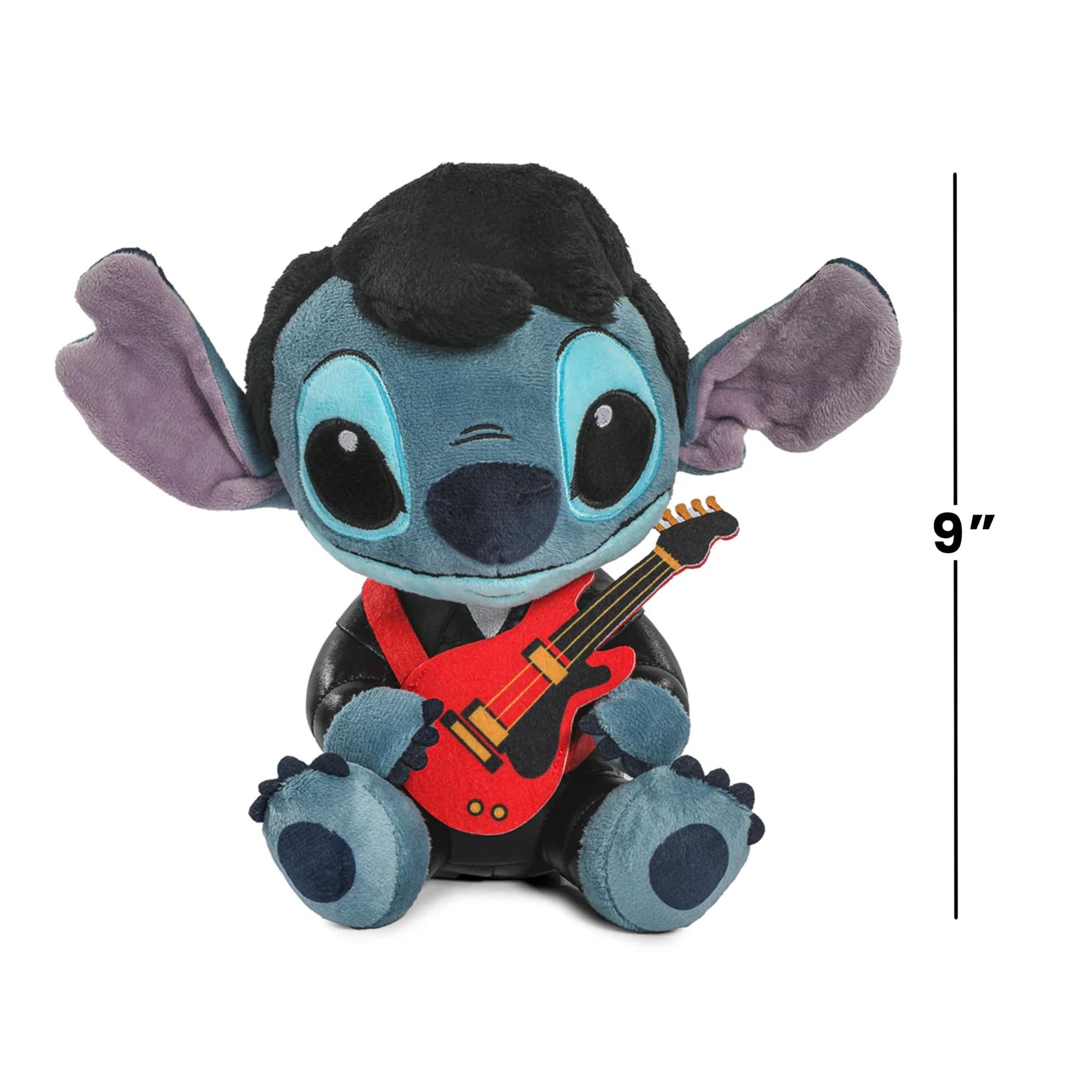 Disney Lilo & Stitch 9 Inch Elvis Stitch Plush | Black Leather