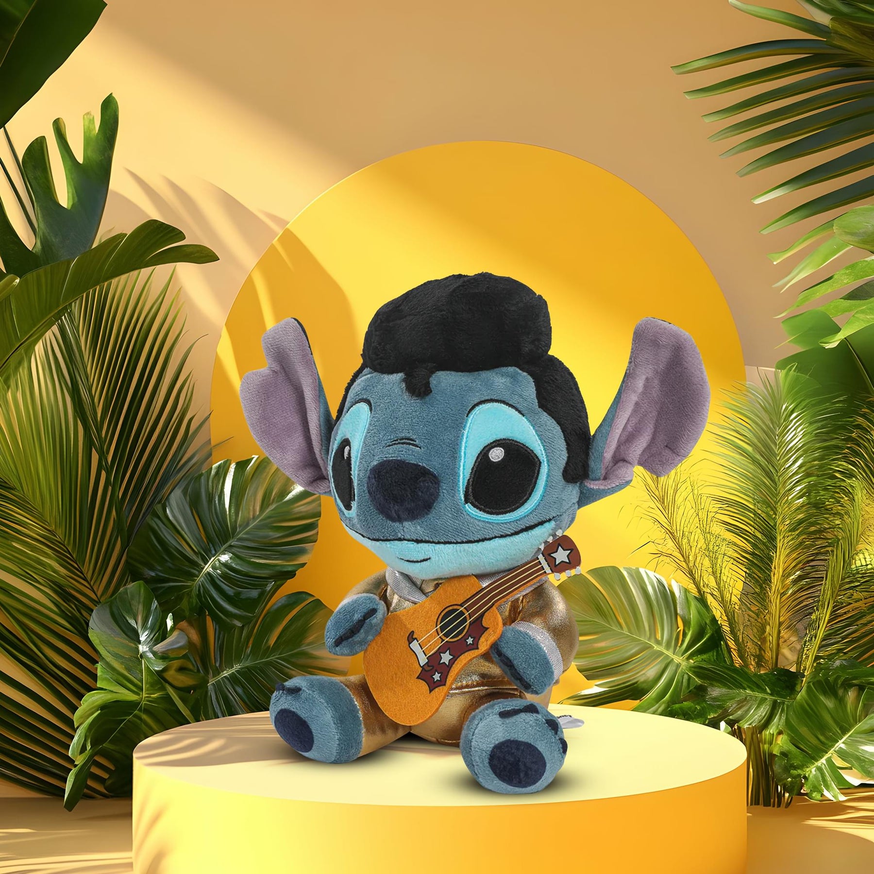 Disney Lilo & Stitch 9 Inch Elvis Stitch Plush | Gold Suit