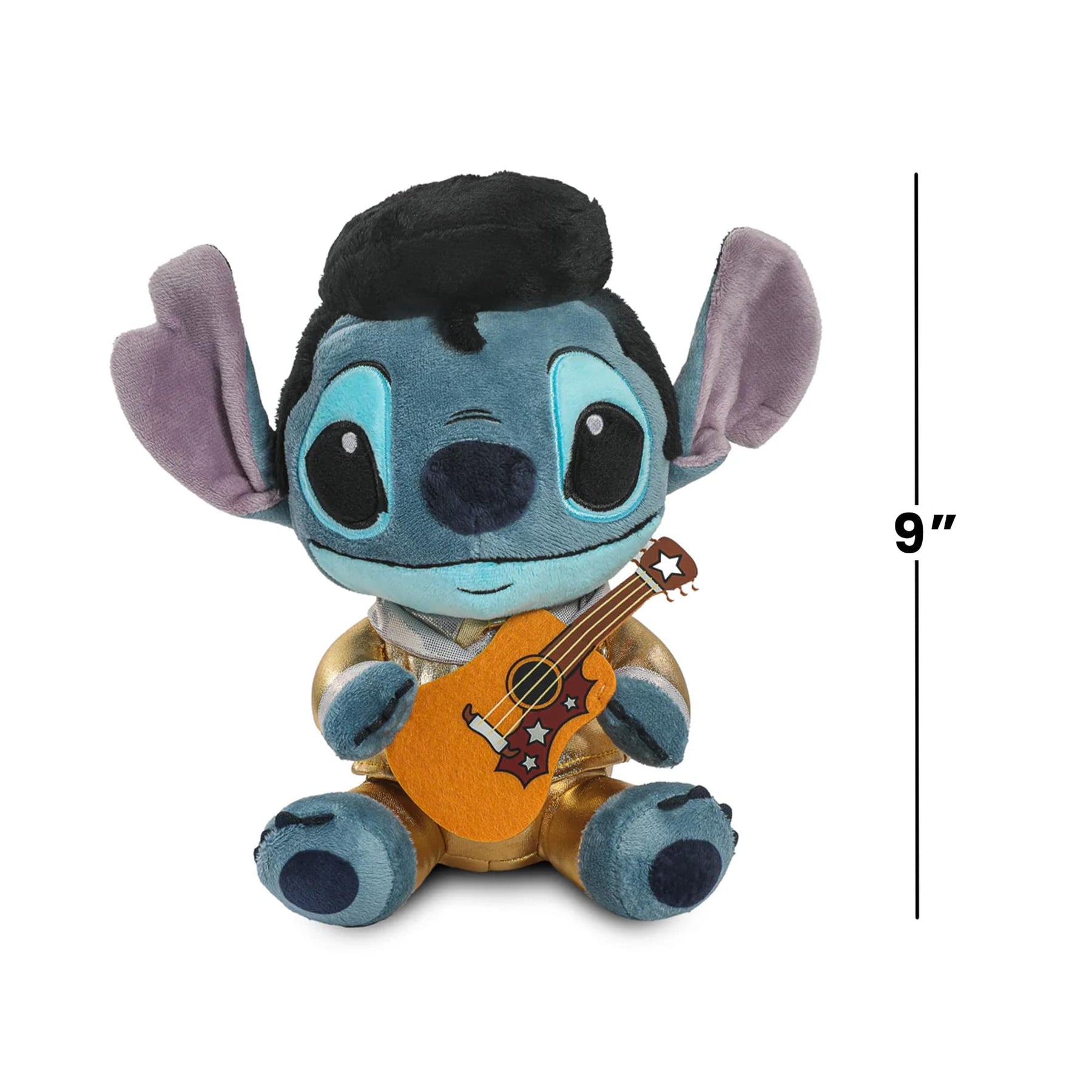 Disney Lilo & Stitch 9 Inch Elvis Stitch Plush | Gold Suit
