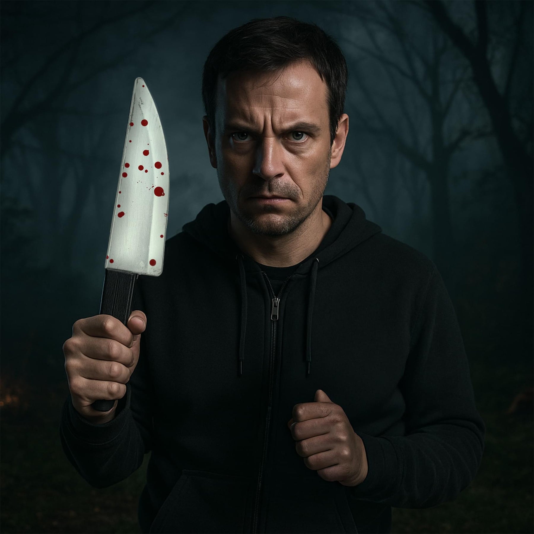 Bloody Plastic Chef's Knife Adult Costume Accessory