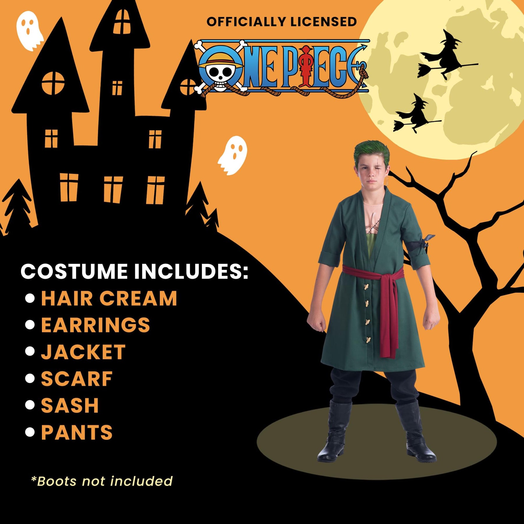 One Piece Roronoa Zoro Child Costume