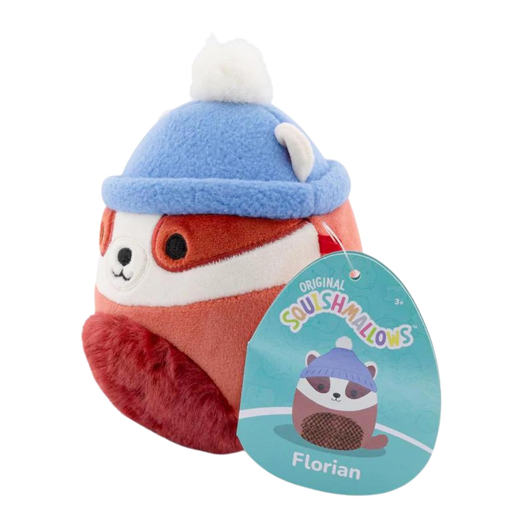 Squishmallow Cozy Squad 8 Inch Plush |  Florian the Badger with Hat