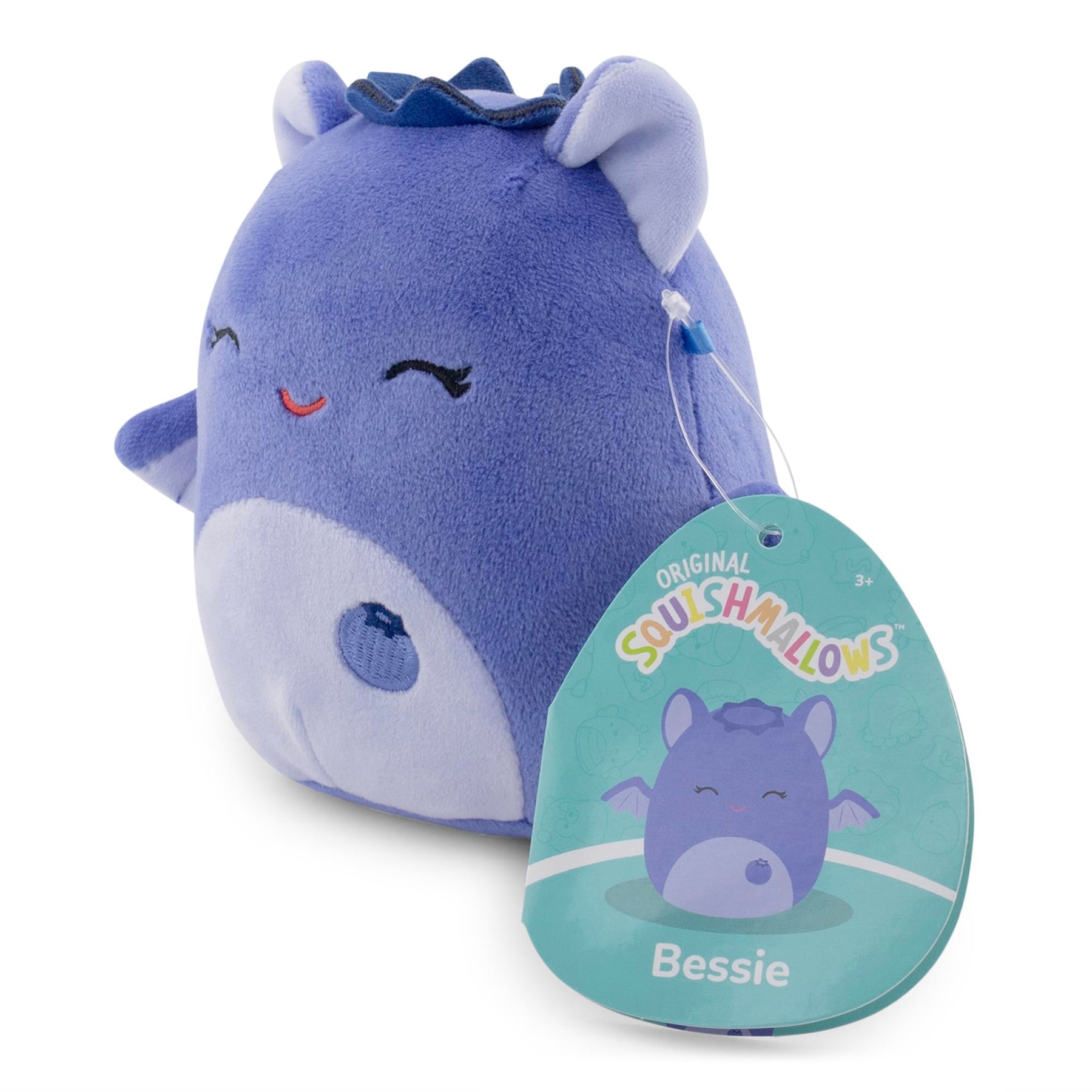 Squishmallows Fruit Hybrid Squad 5 Inch Plush | Bessie The Blueberry Bat