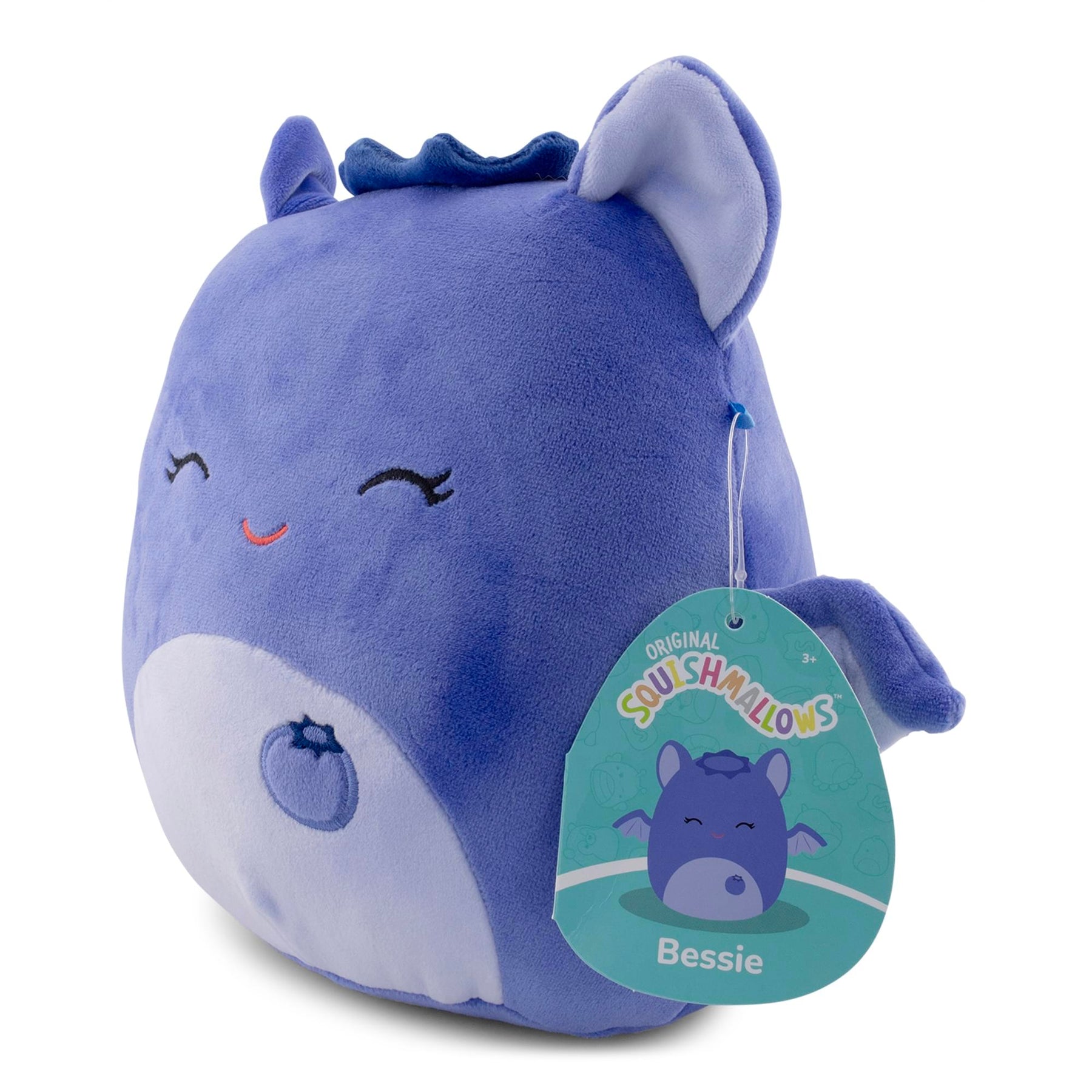 Squishmallows Fruit Hybrid Squad 8 Inch Plush | Bessie The Blueberry Bat