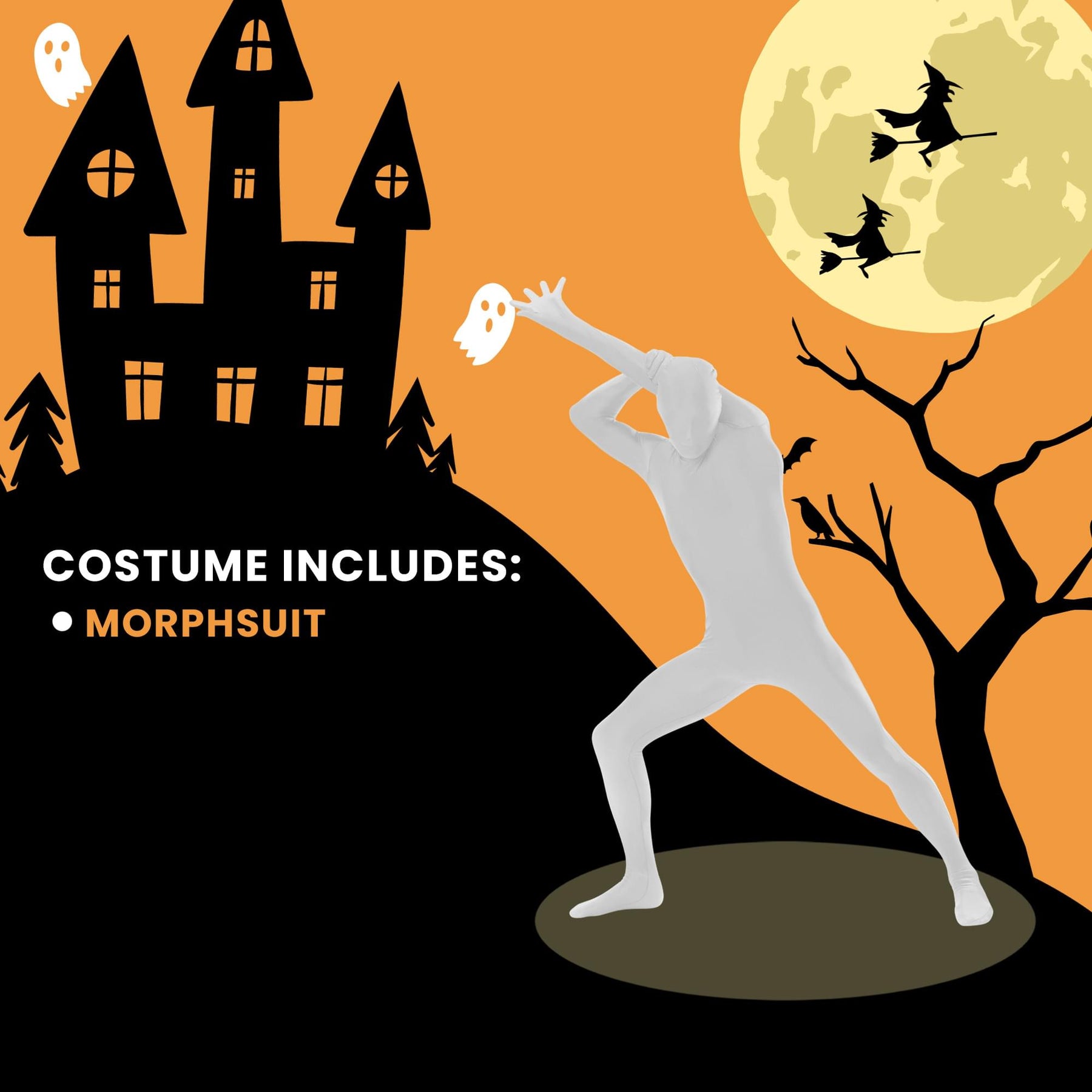 White Adult Costume Morphsuit
