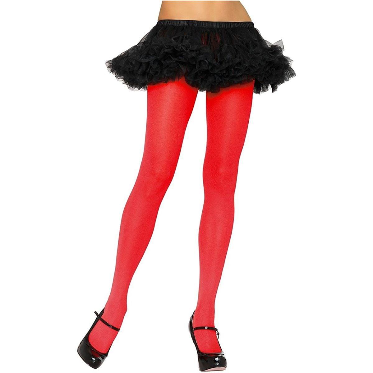 Nylon Tights Women's Costume Hosiery, Red: One Size