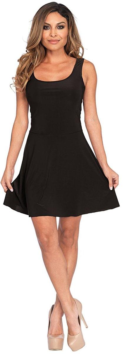 Basic Skater Women's Costume Dress, Black