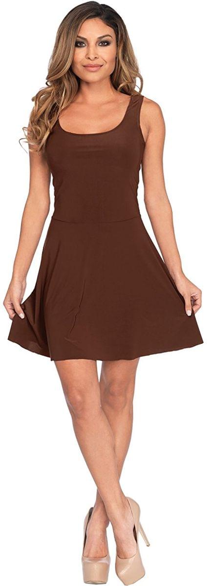 Basic Skater Women's Costume Dress, Brown