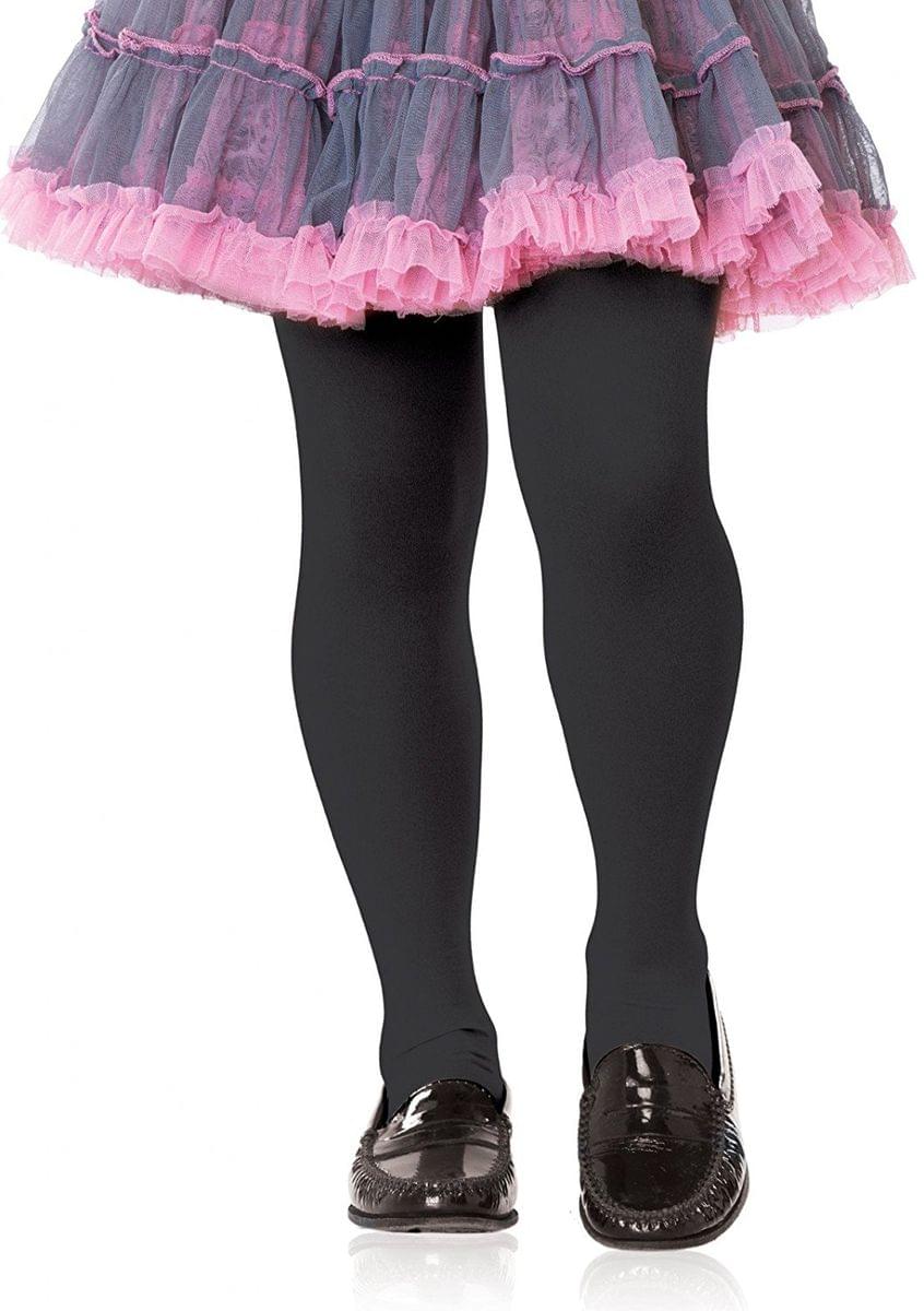 Girl's Costume Stretch Tights, Black