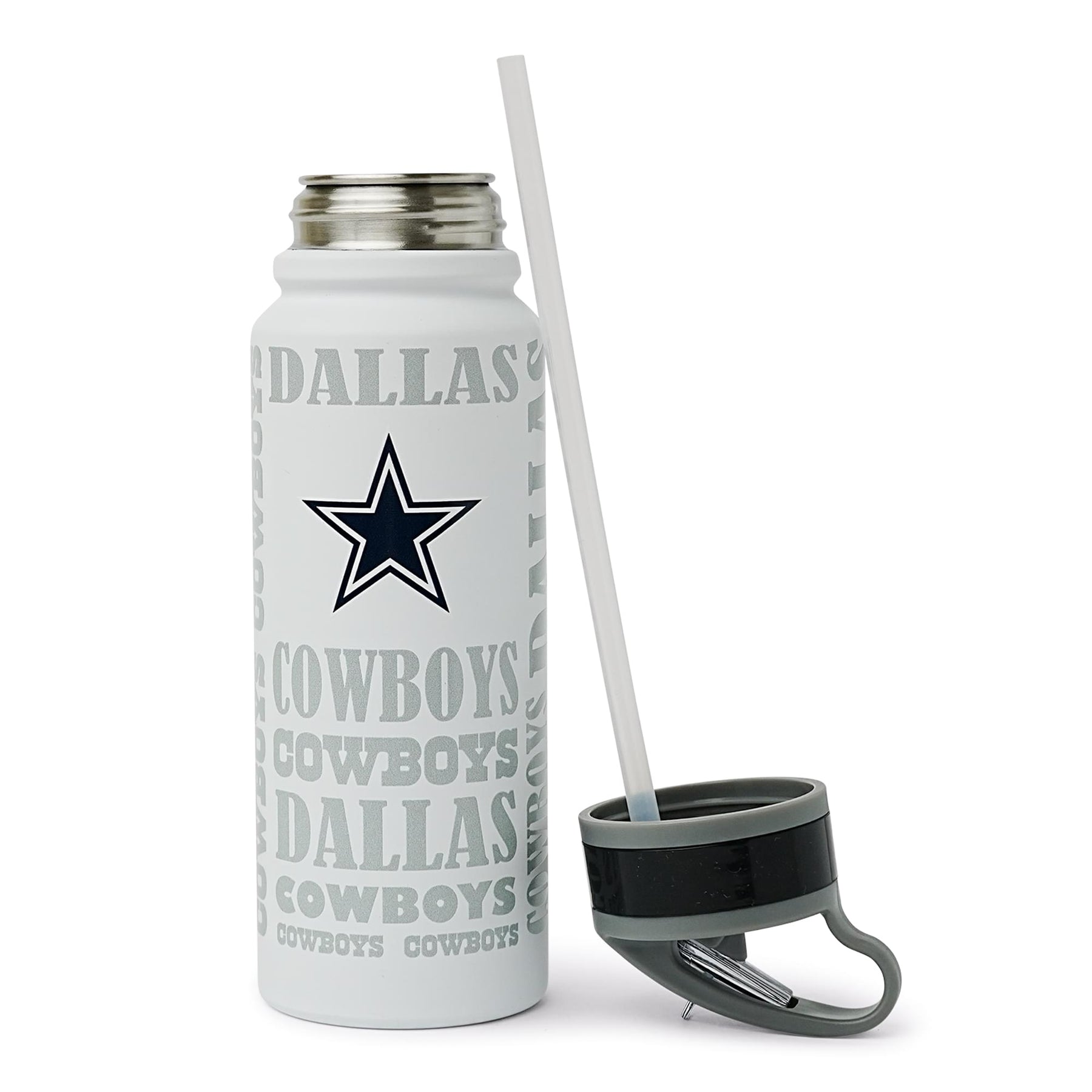 Dallas Cowboys Replay 25-Ounce Stainless Steel Flip-Top NFL Water Bottle