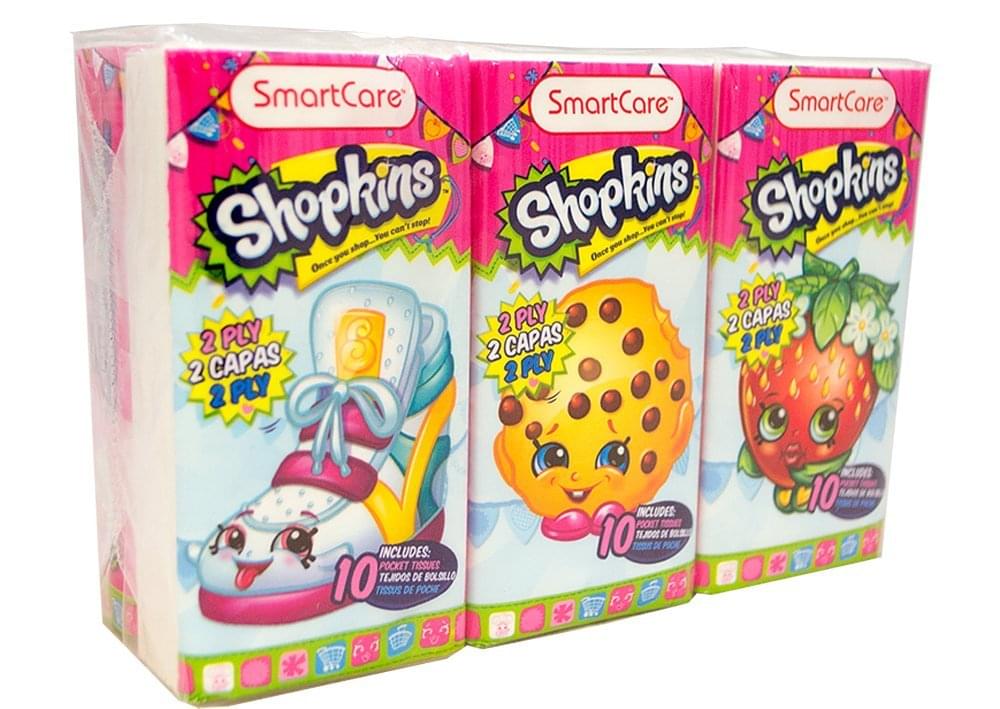 Shopkins Pocket Tissues (6 pack / 10 pcs per pack)